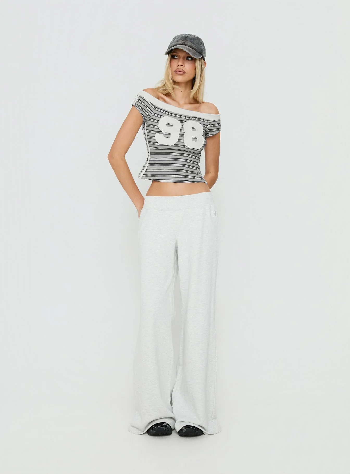 98 Baby Off The Shoulder Top Stripe - Image 3