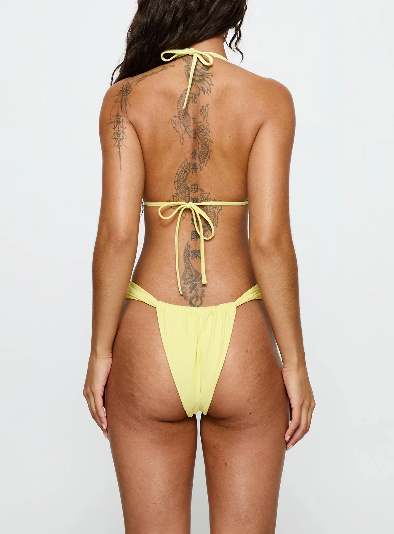 A Good Time Triangle Bikini Bottoms Yellow - Image 3