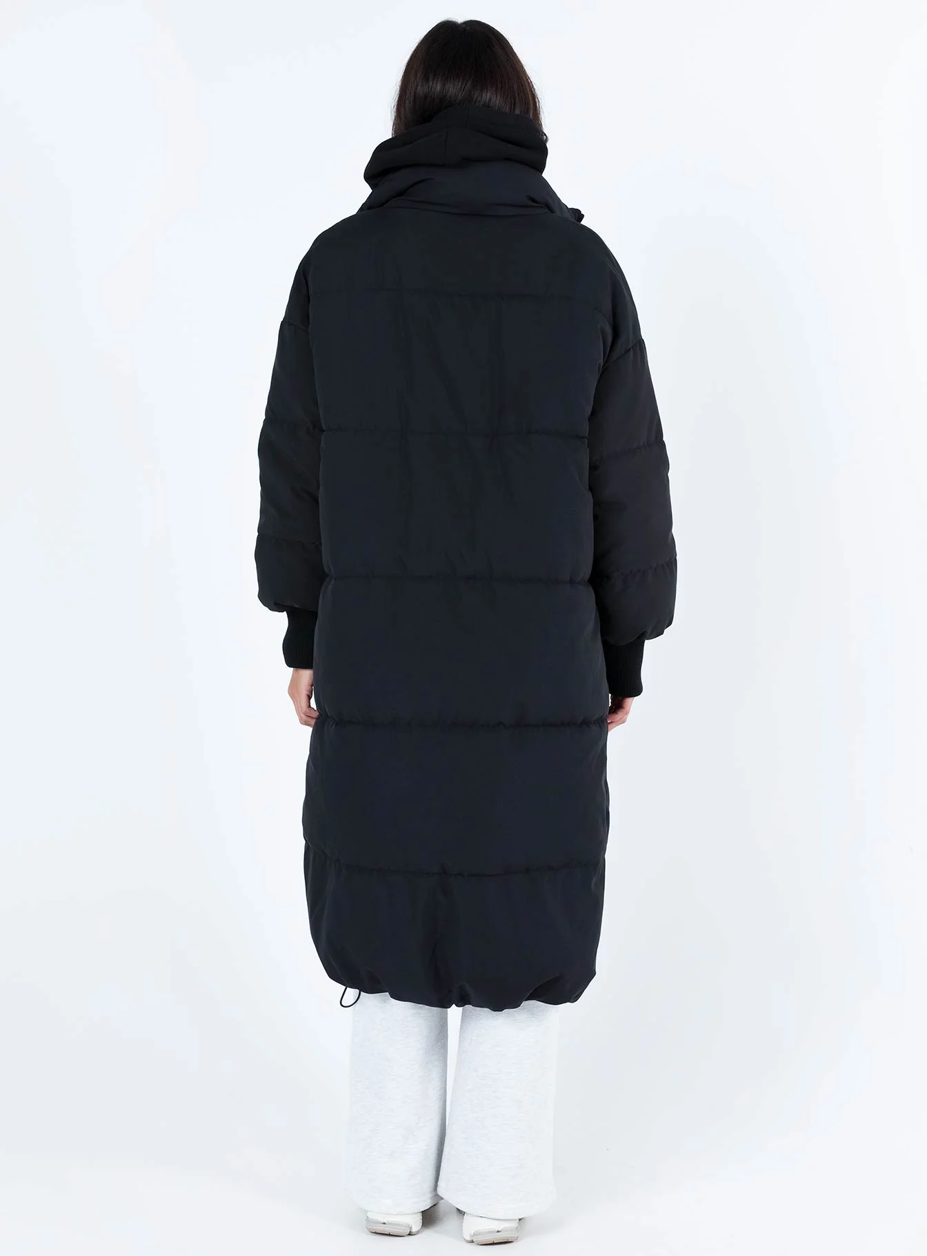 Abe Longline Puffer Jacket Black - Image 5