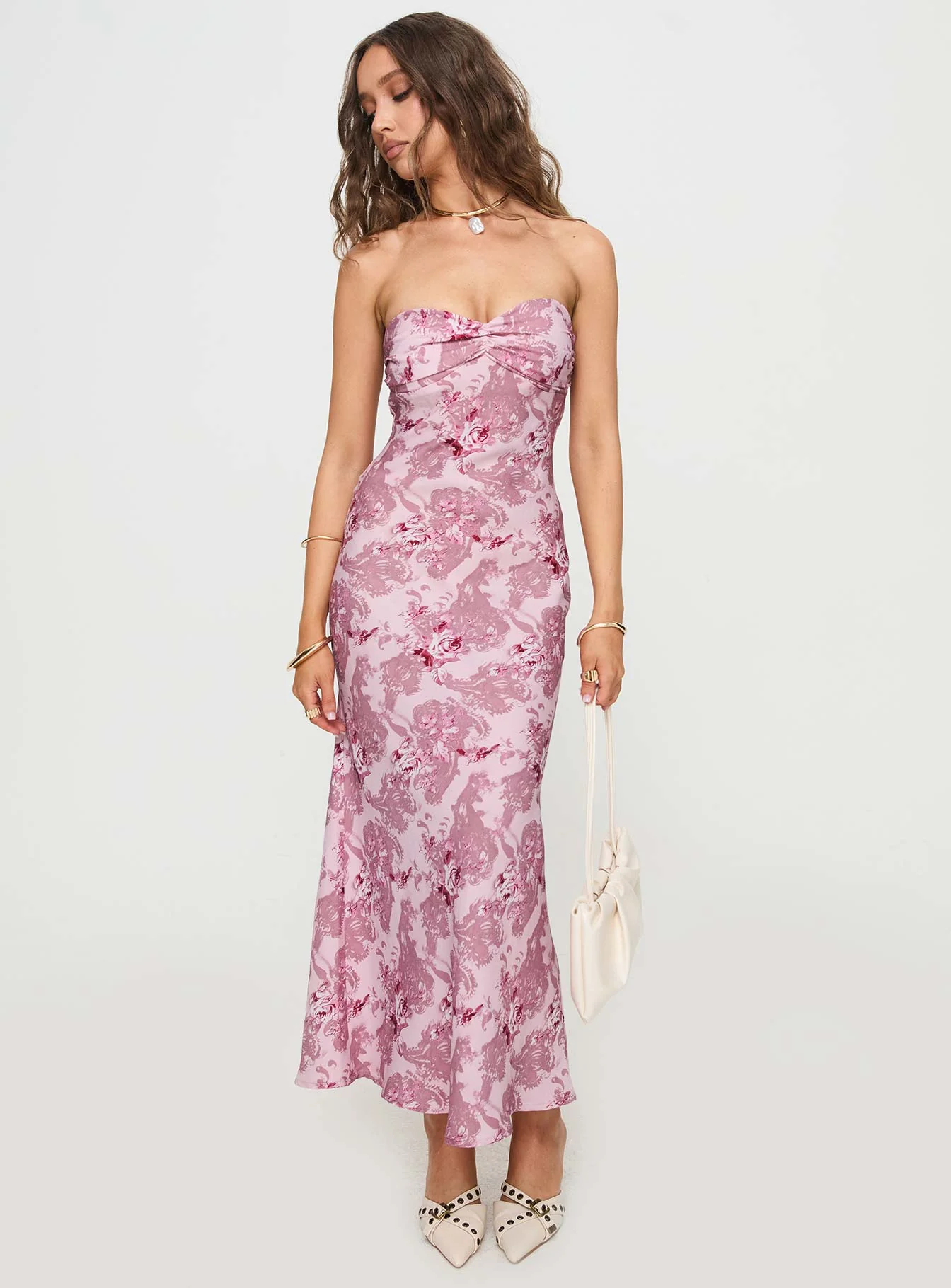 Abeila Strapless Maxi Dress Pink - Image 7