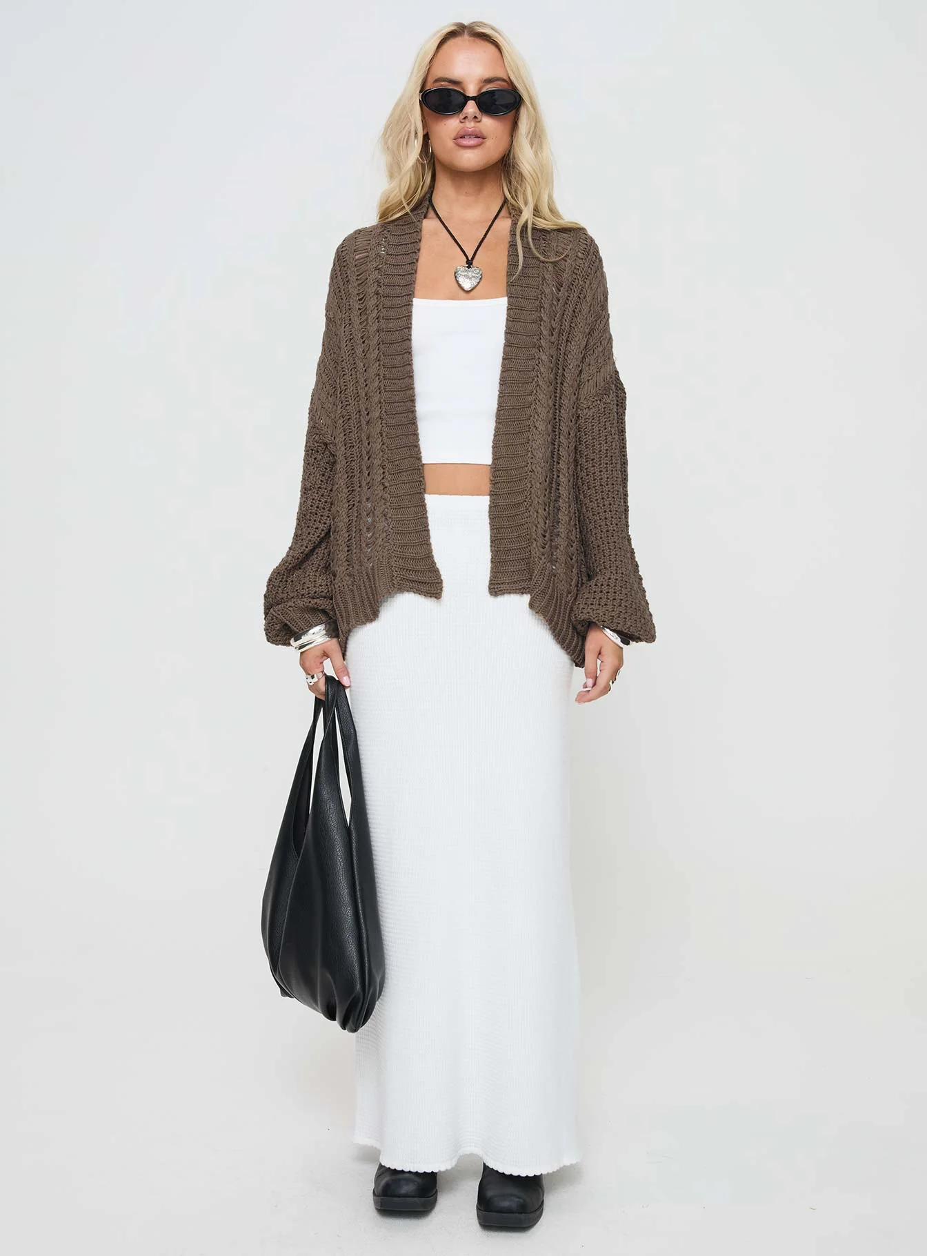 Abner Cable Cardigan Brown - Image 7