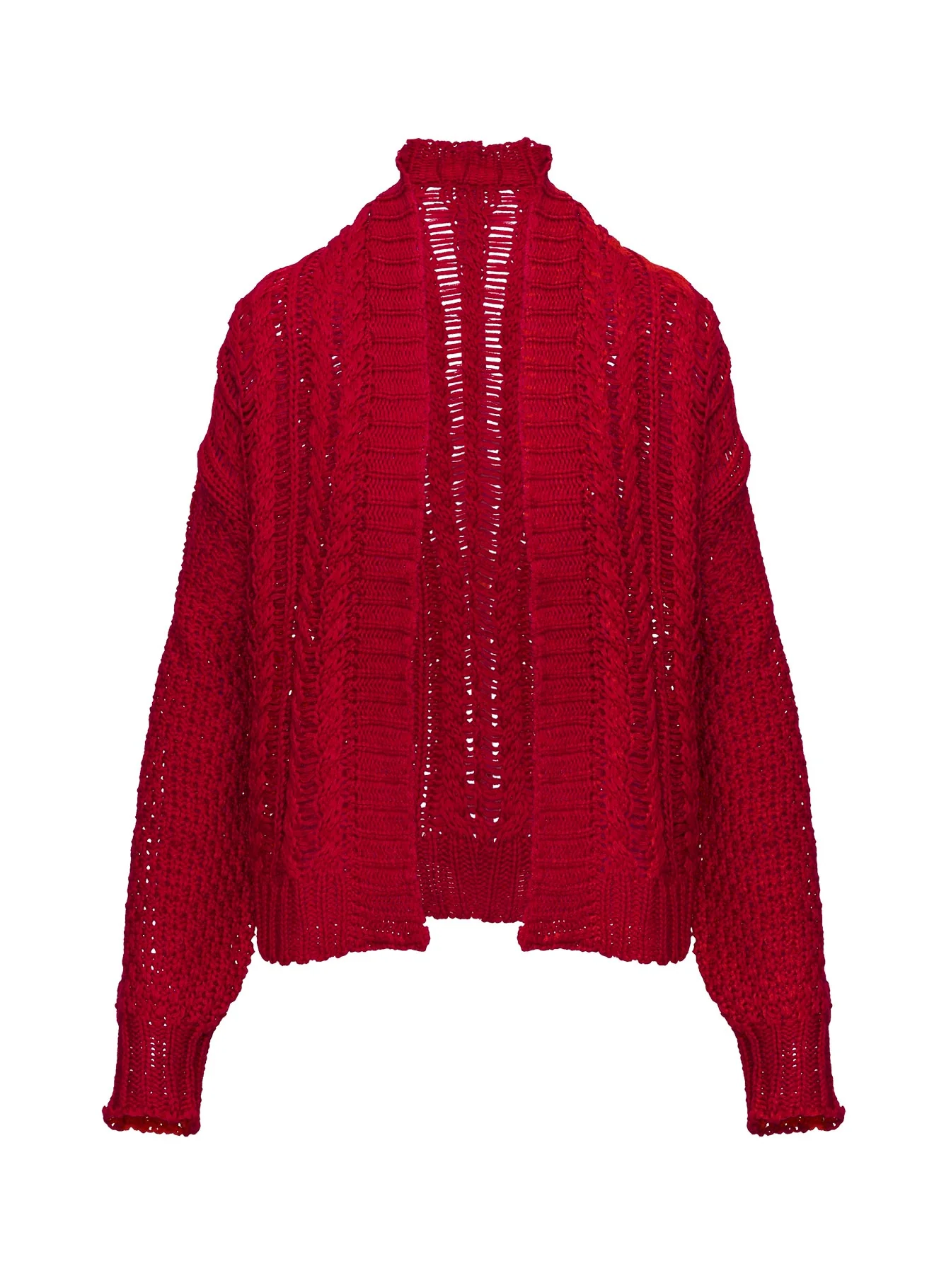 Abner Cable Cardigan Red - Image 6