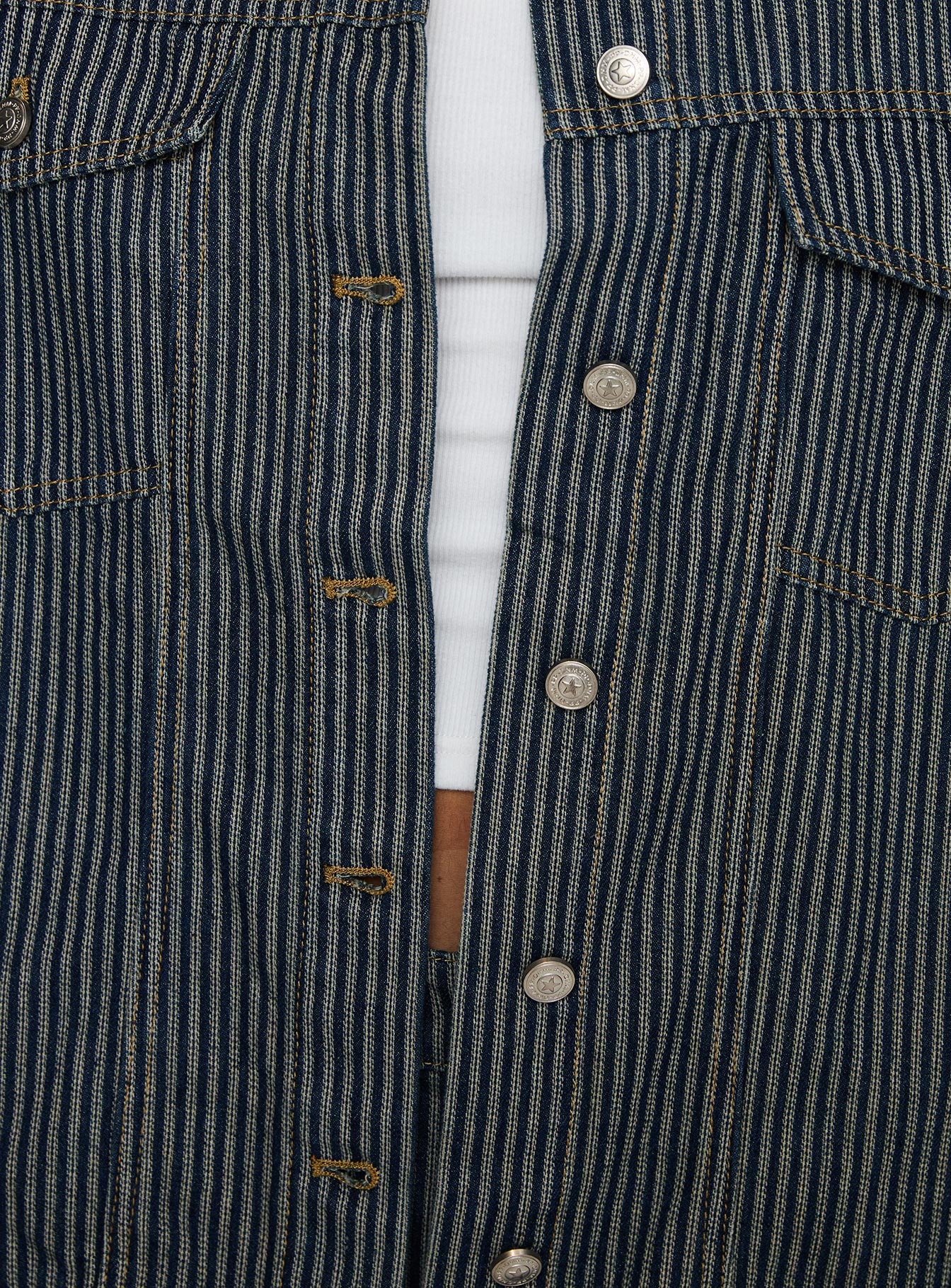 Actually Invested Jacket Denim Stripe - Image 6