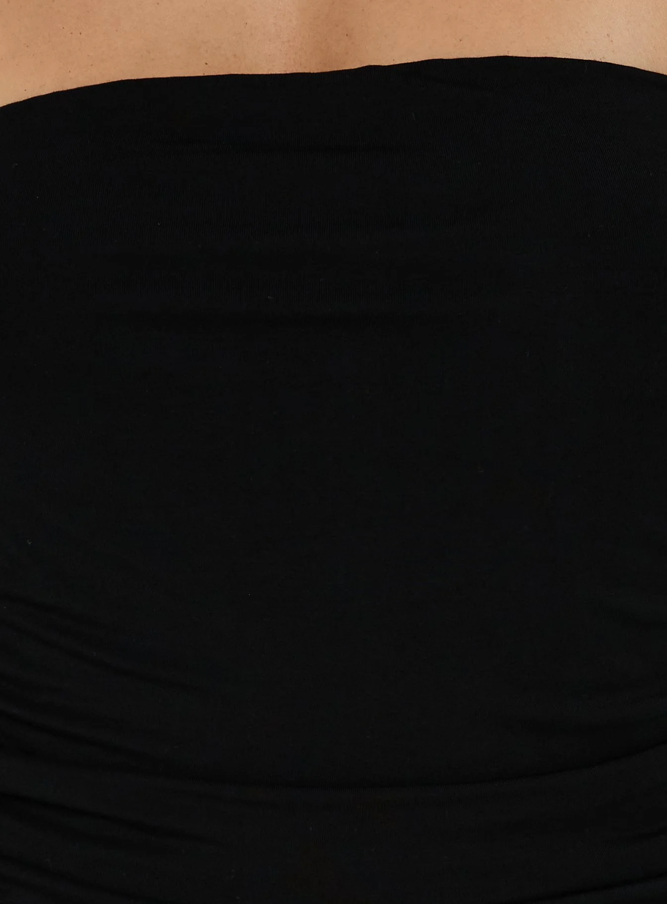 Adalisa Strapless Ruched Maxi Dress Black - Image 5