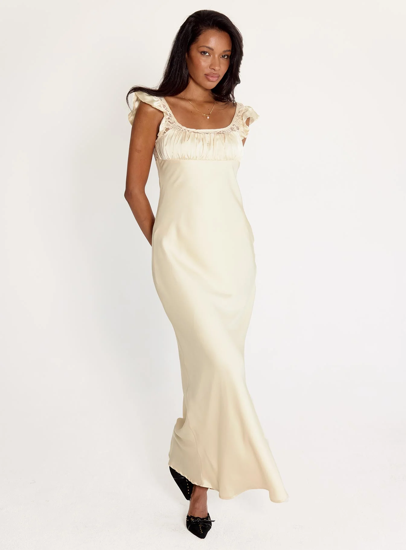 Adelie Maxi Dress Champagne - Image 2