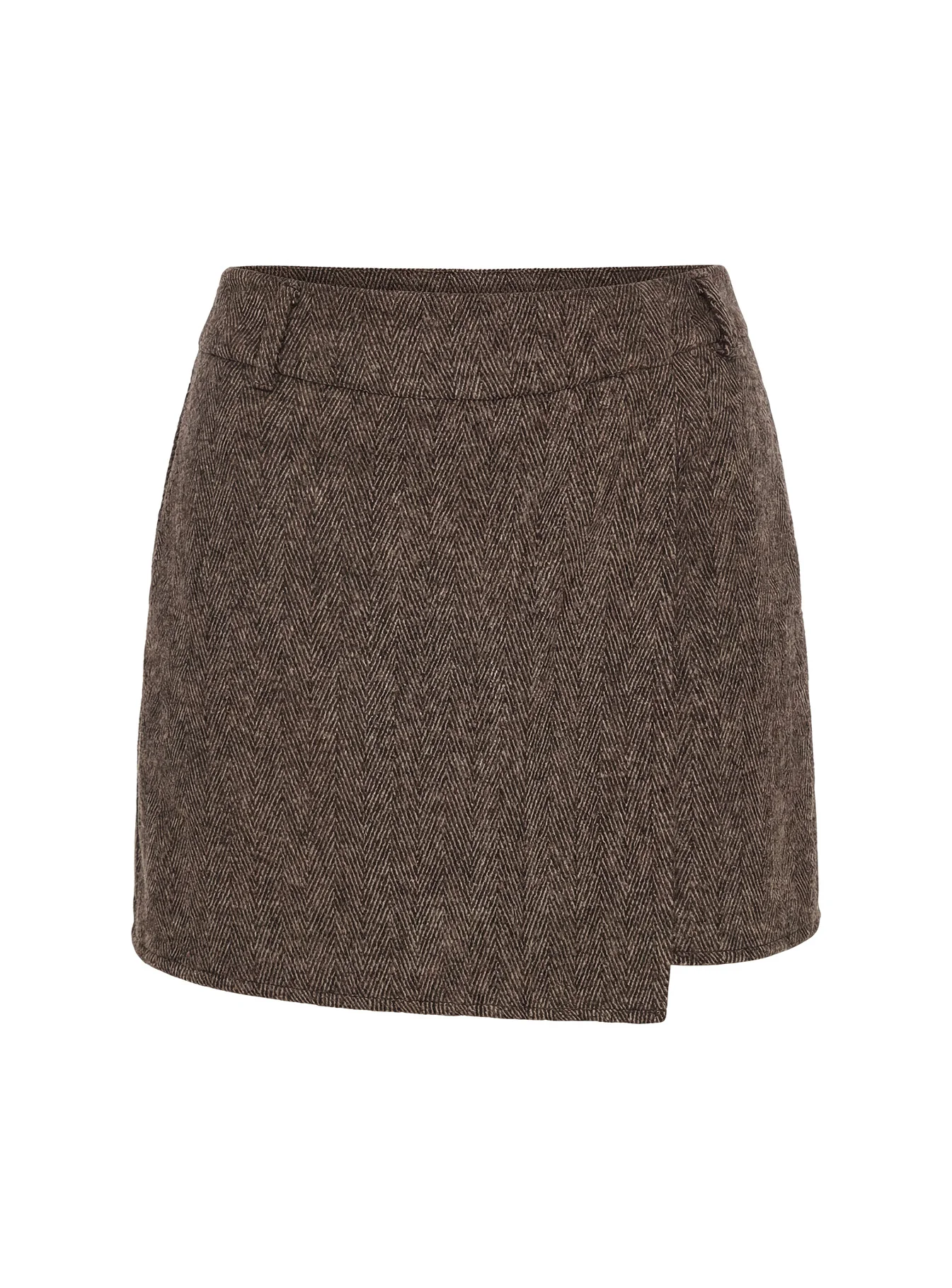 Adelyne Tweed Mini Skirt Brown - Image 7
