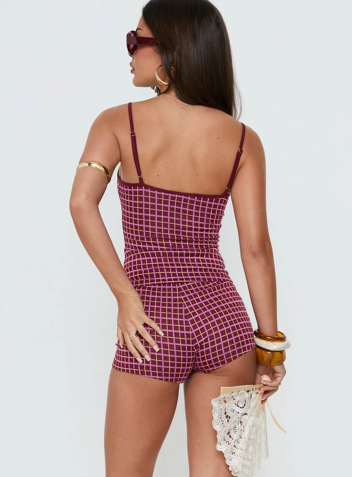 Aderis Micro Shorts Red Check - Image 5