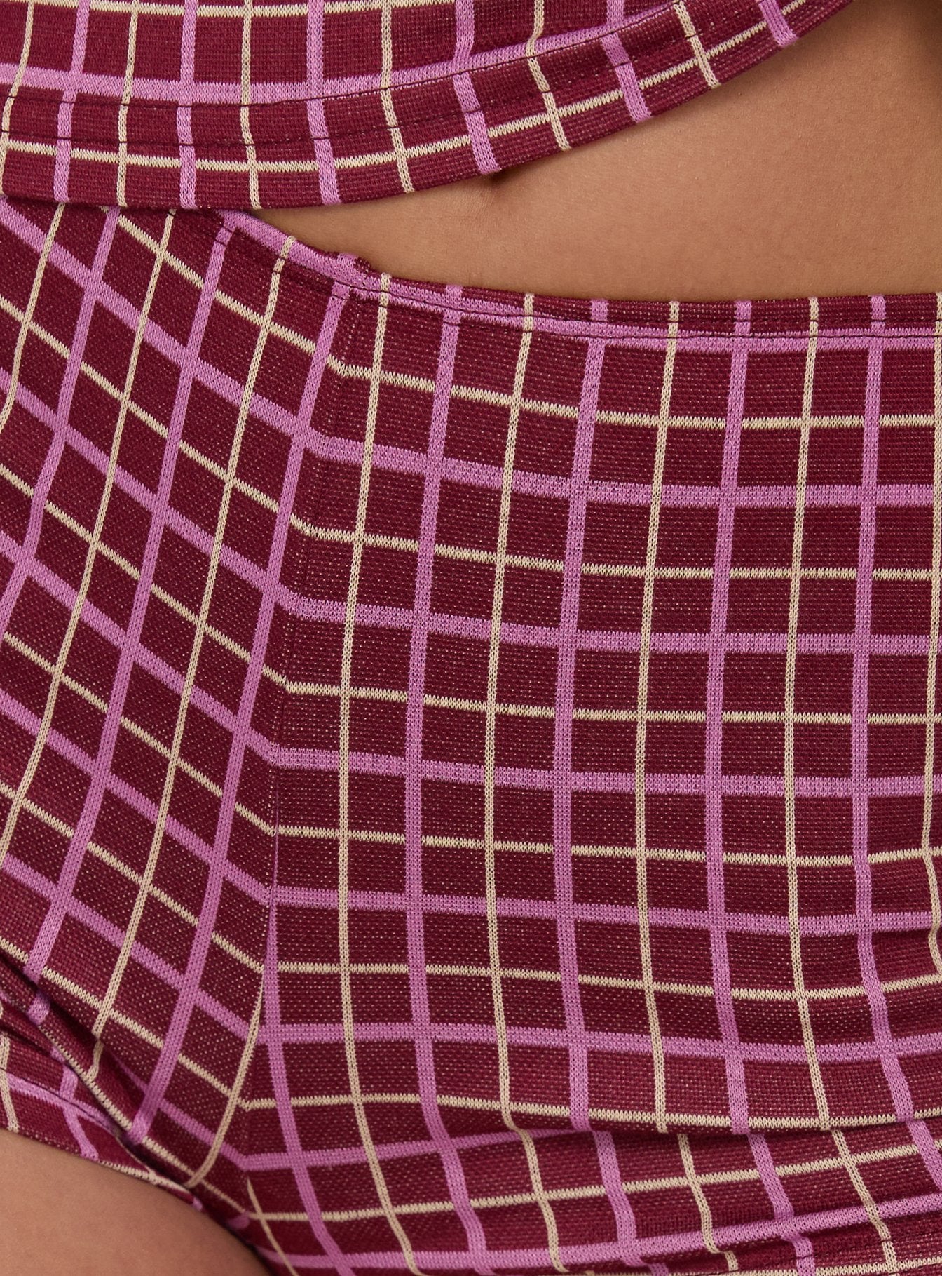 Aderis Micro Shorts Red Check - Image 6