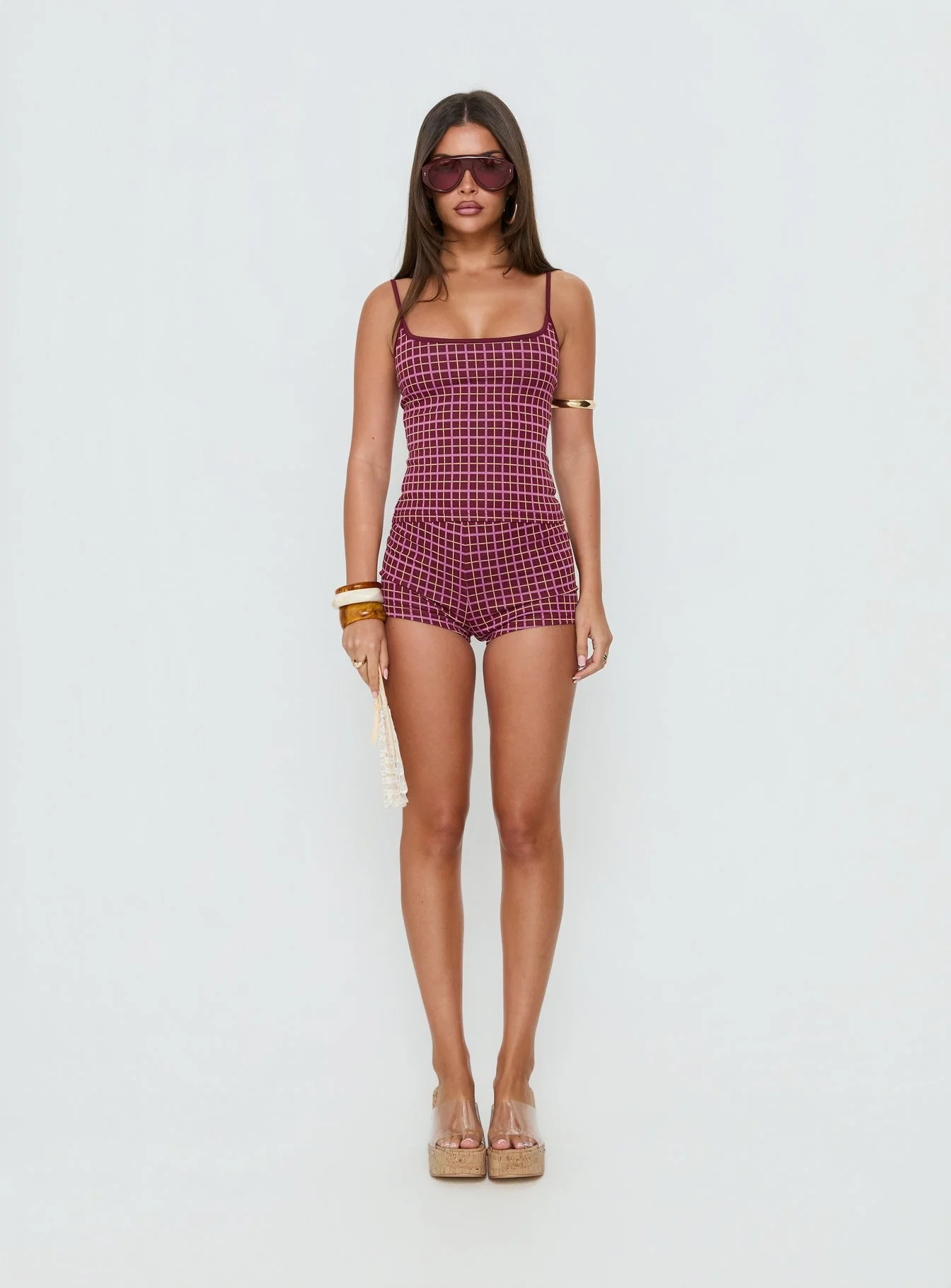 Aderis Micro Shorts Red Check - Image 7