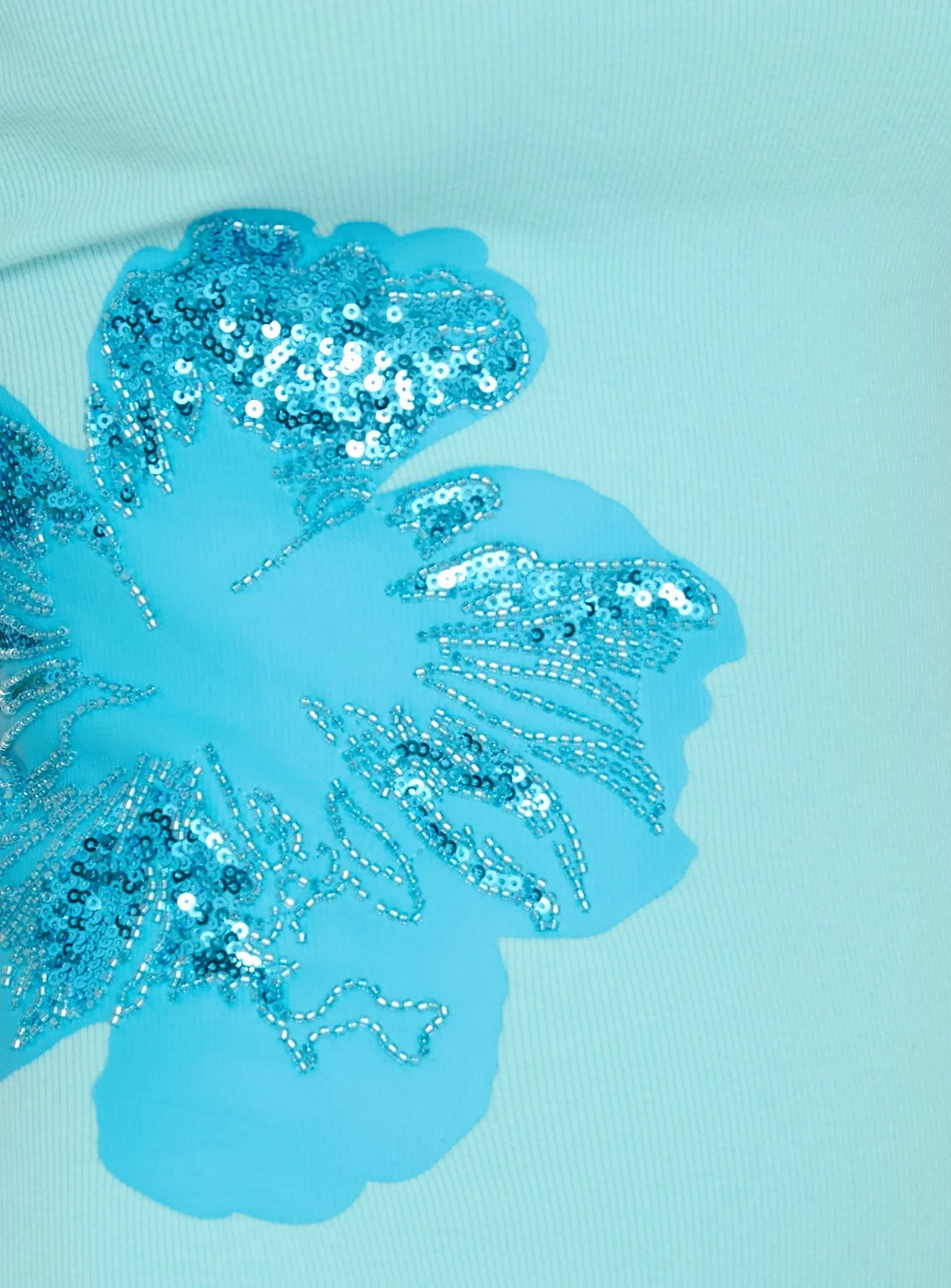 Admiration Bead Detail Mini Dress Turquoise - Image 5