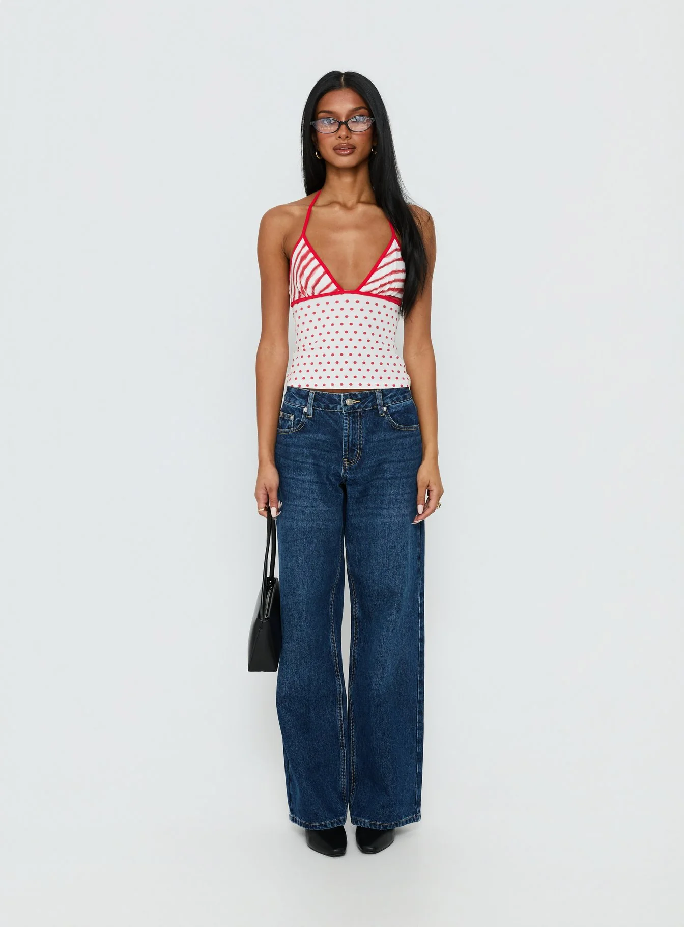Aelina Halter Top Red / White Polka Dot - Image 7