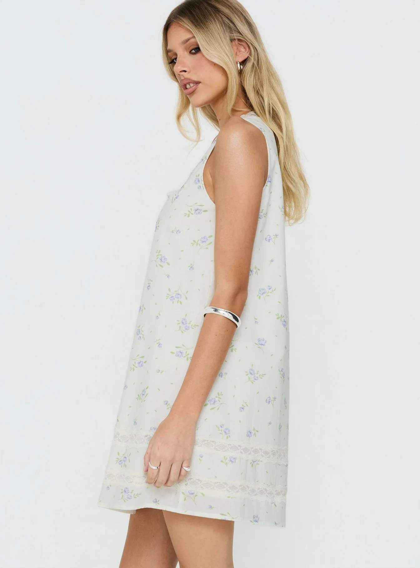 Alanah Mini Dress Blue Ditsy - Image 4