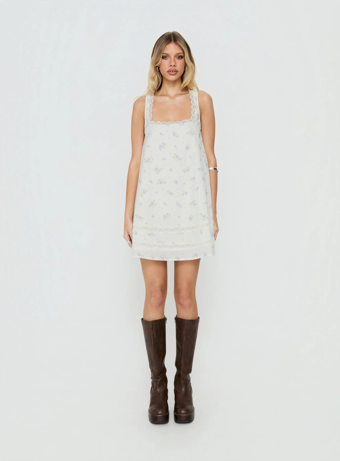 Alanah Mini Dress Blue Ditsy - Image 7