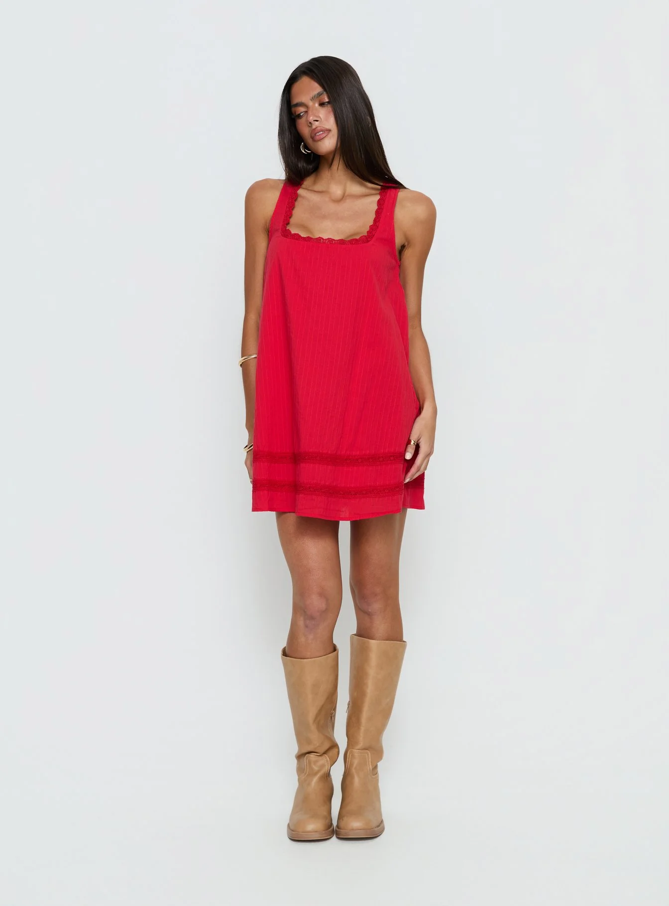 Alanah Mini Dress Red - Image 2