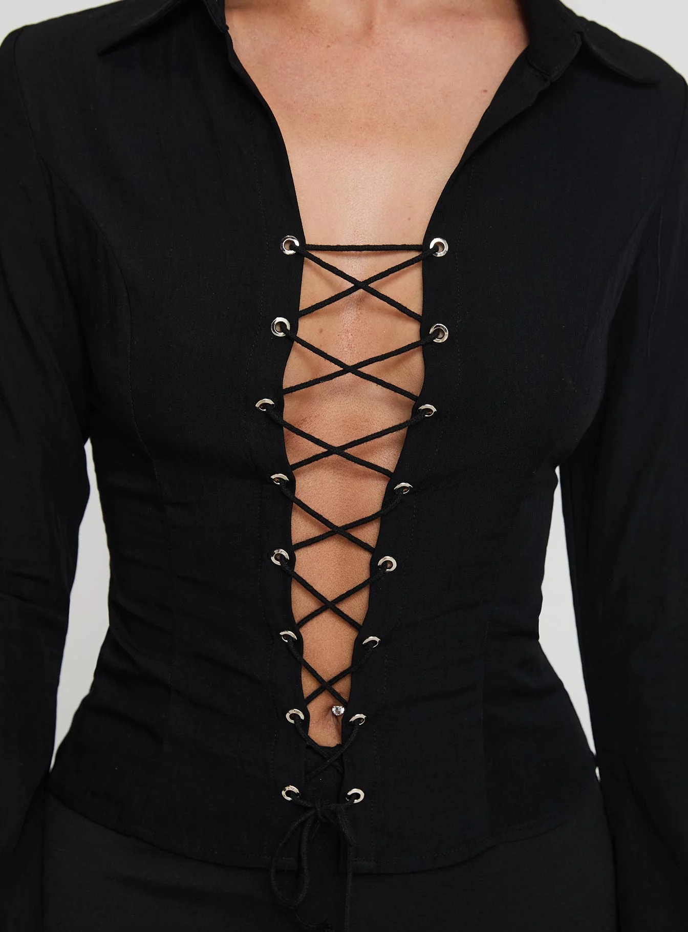 Alexandar Long Sleeve Top Black - Image 6