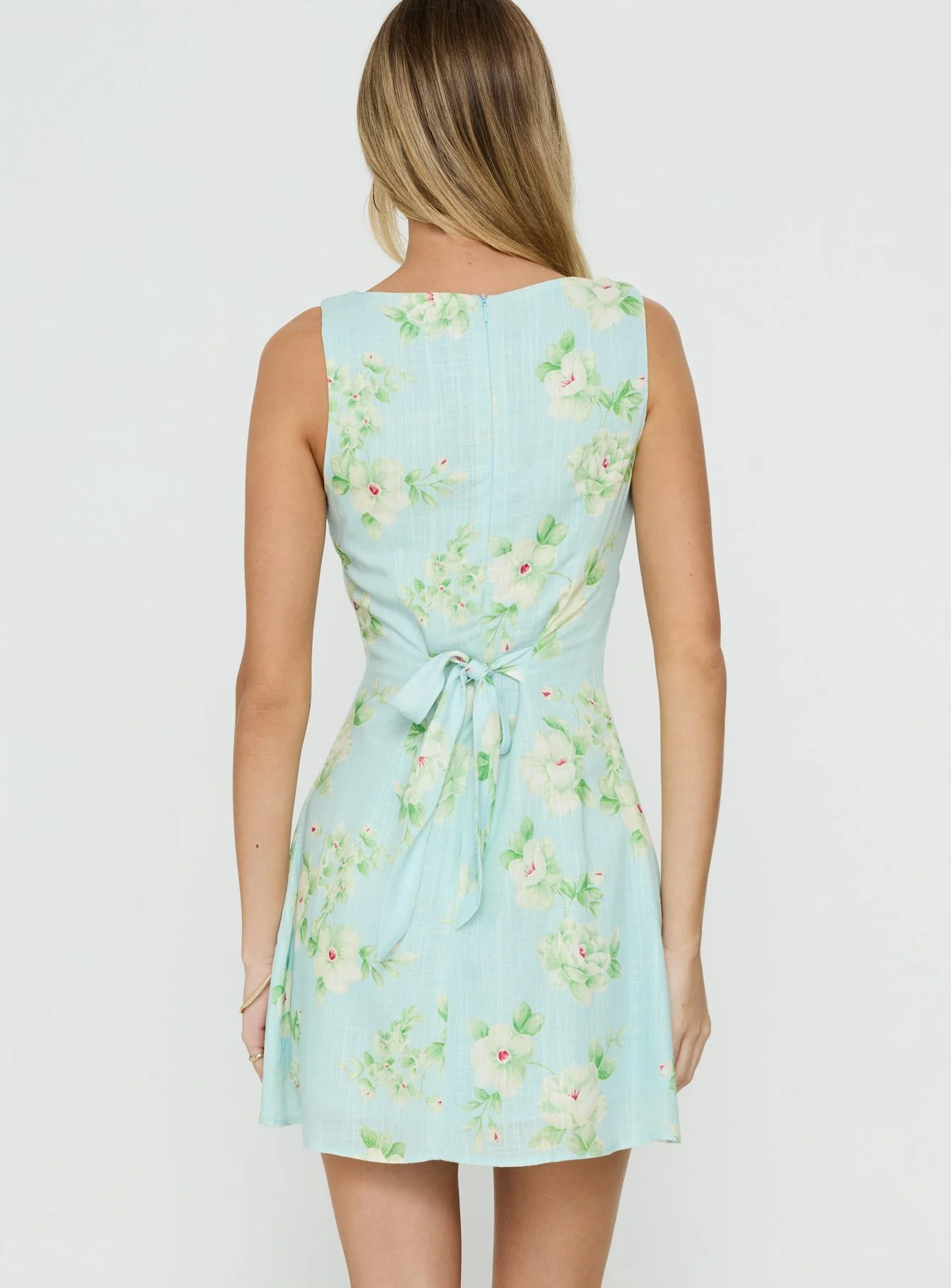 Alfalfa Mini Dress Blue Floral - Image 4
