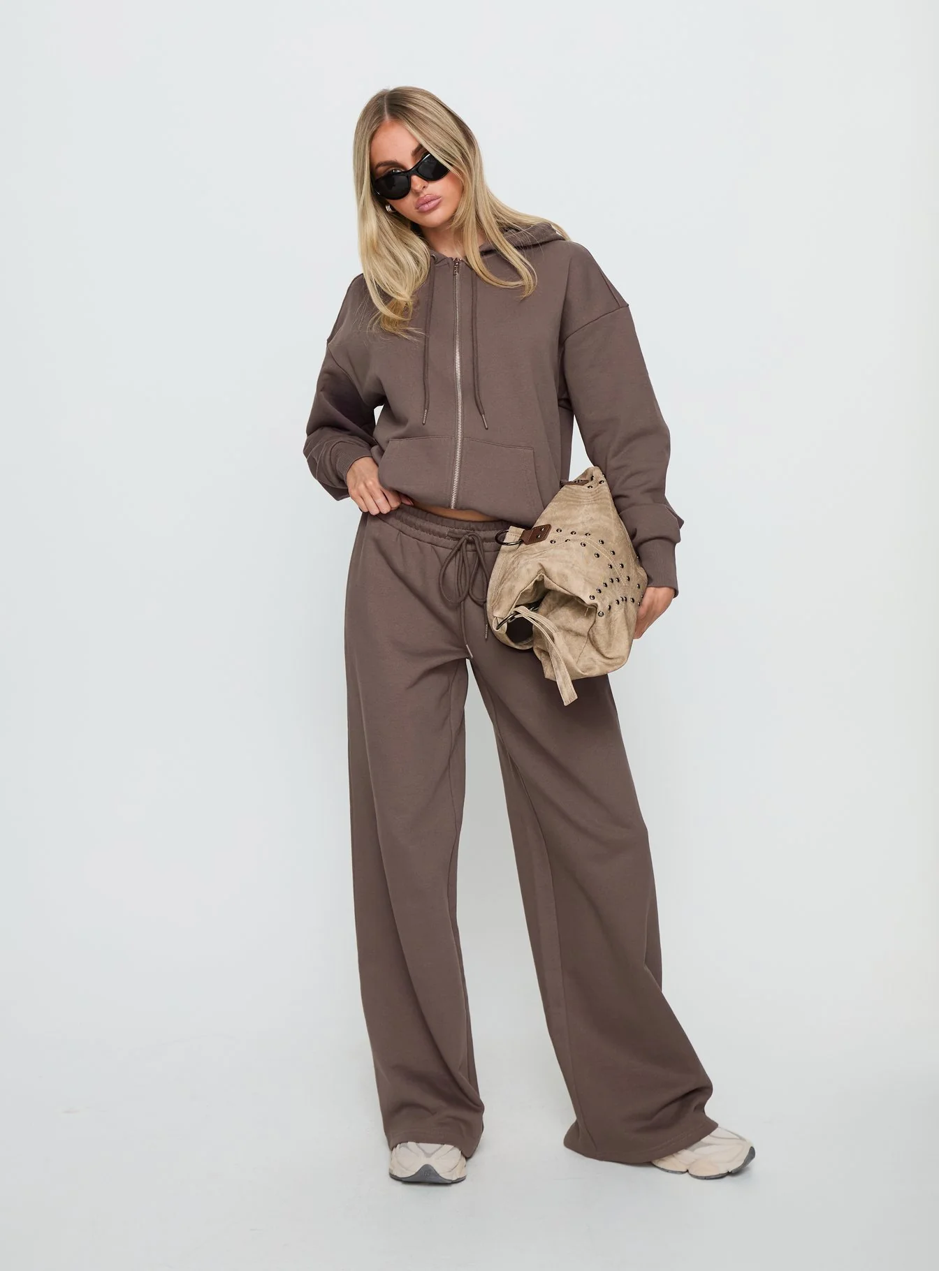 All Day Straight Leg Sweatpants Mocha - Image 3