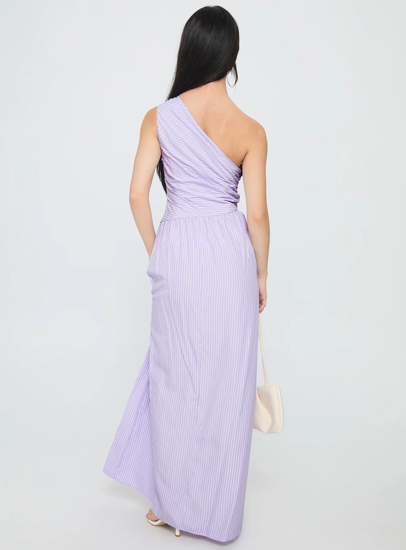 Allicia One Shoulder Maxi Dress Purple - Image 4