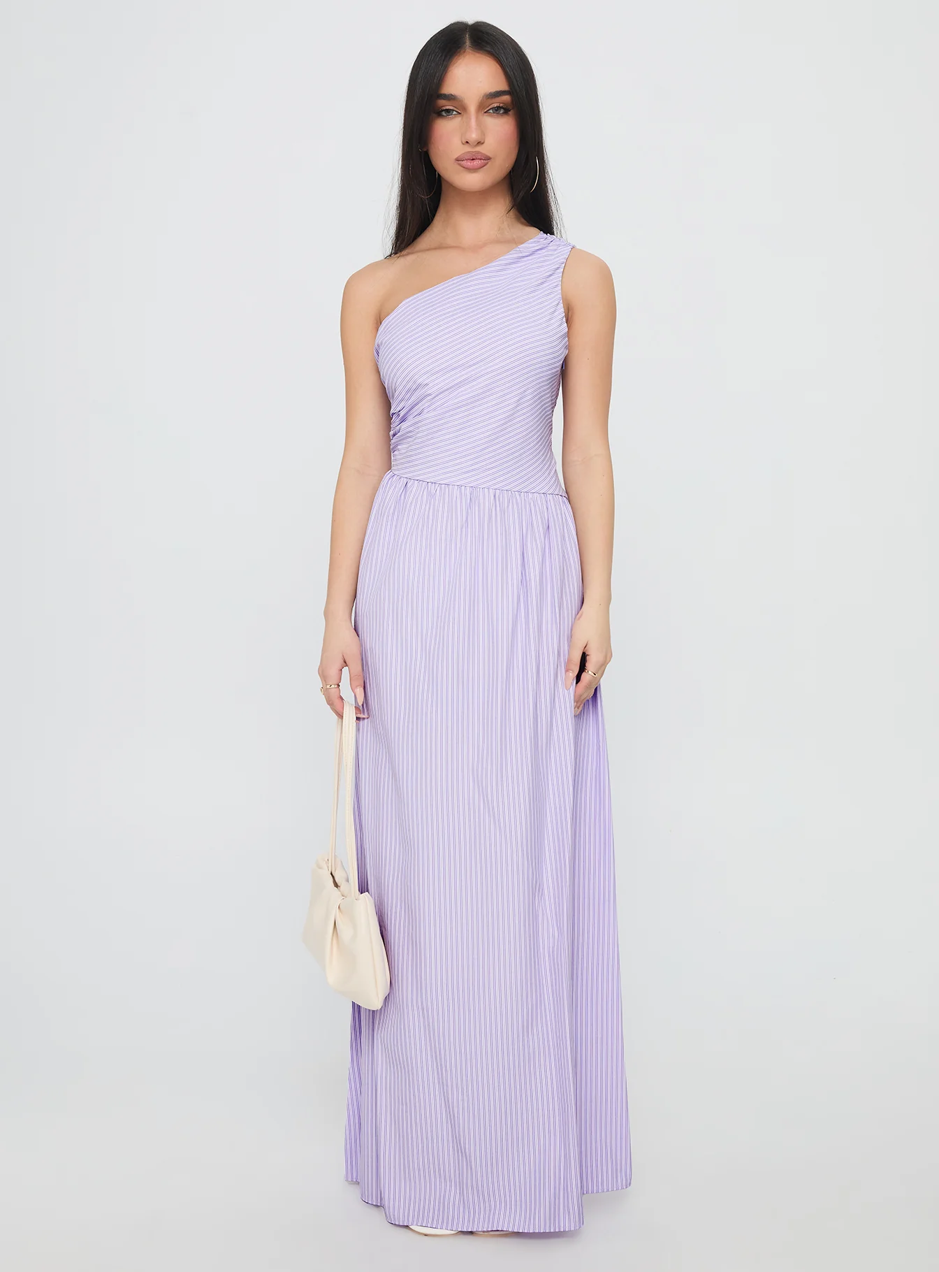 Allicia One Shoulder Maxi Dress Purple - Image 6