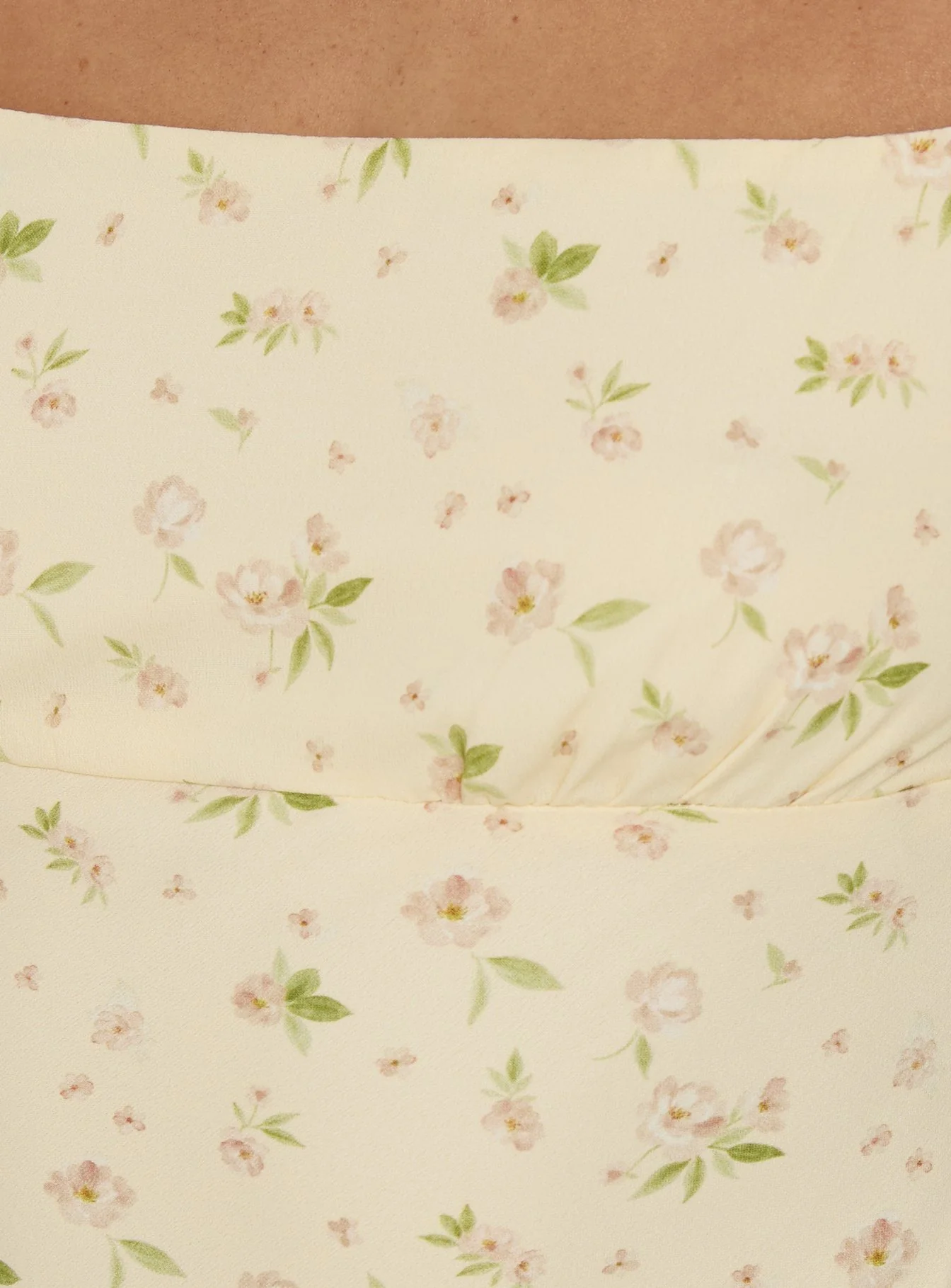 Alliza Square Neck Maxi Dress Yellow Floral - Image 5