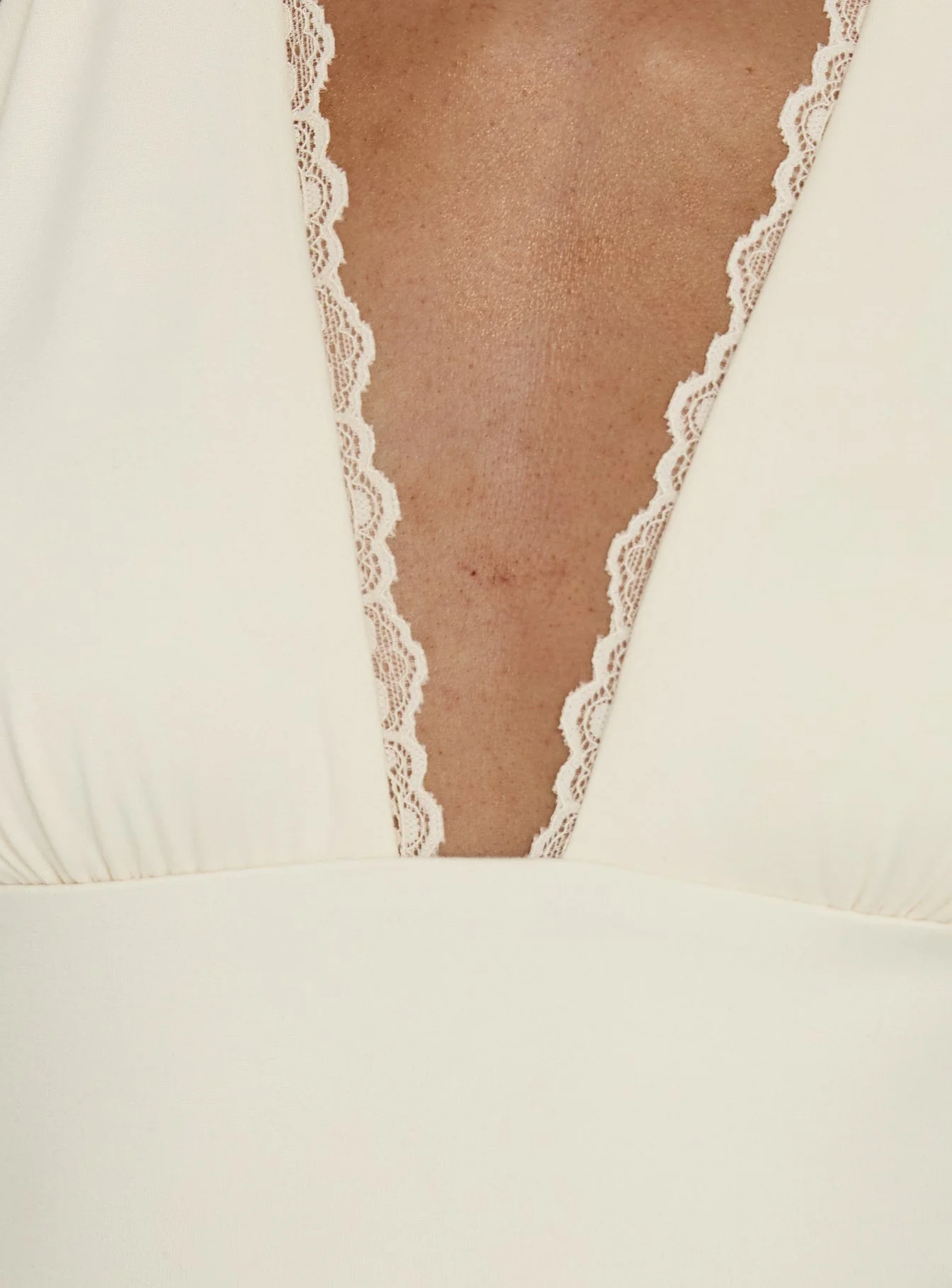 Almeria Lace Detail Halter Maxi Dress Butter - Image 6