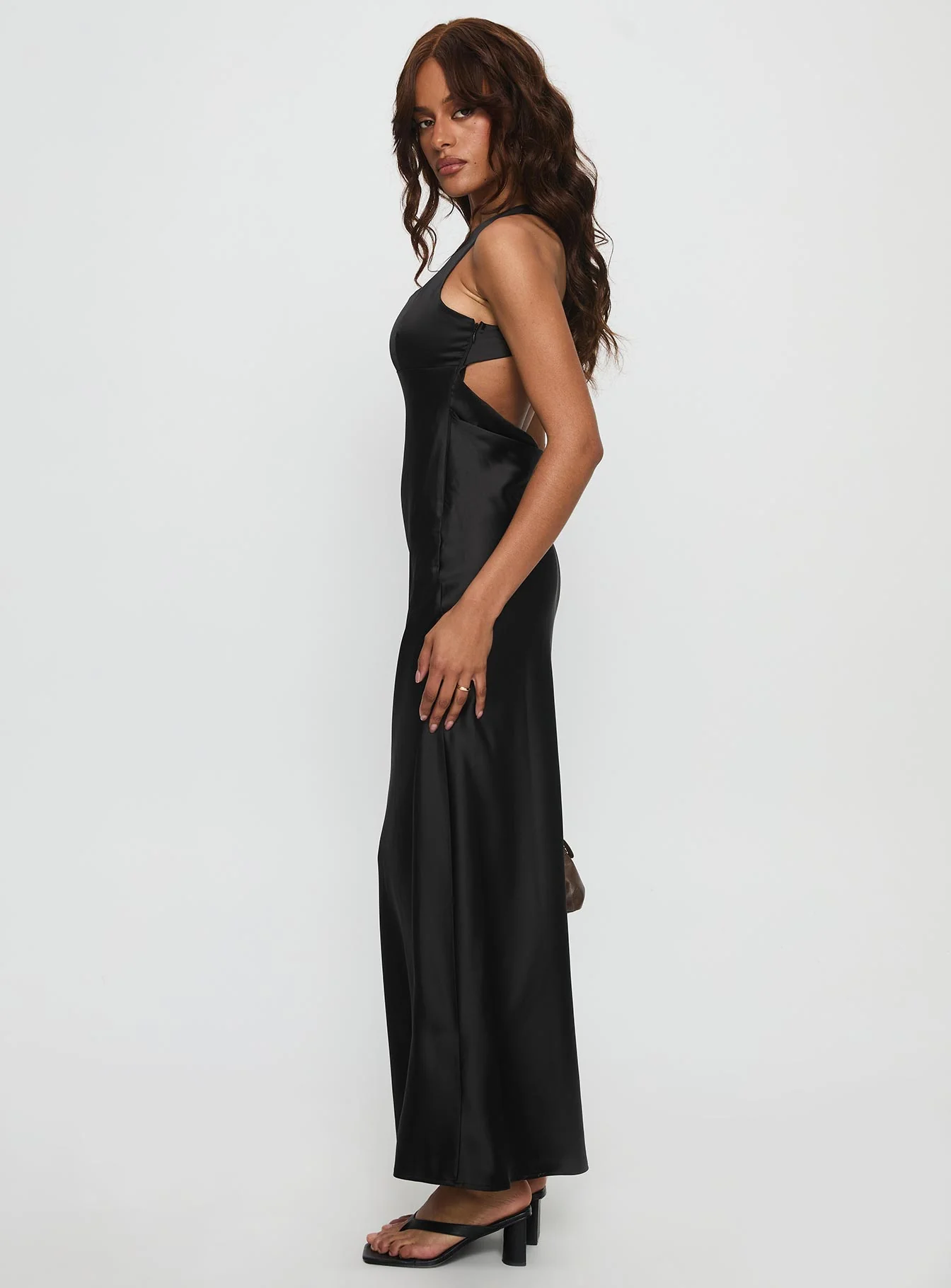 Alter Egos Drape Maxi Dress Black - Image 4