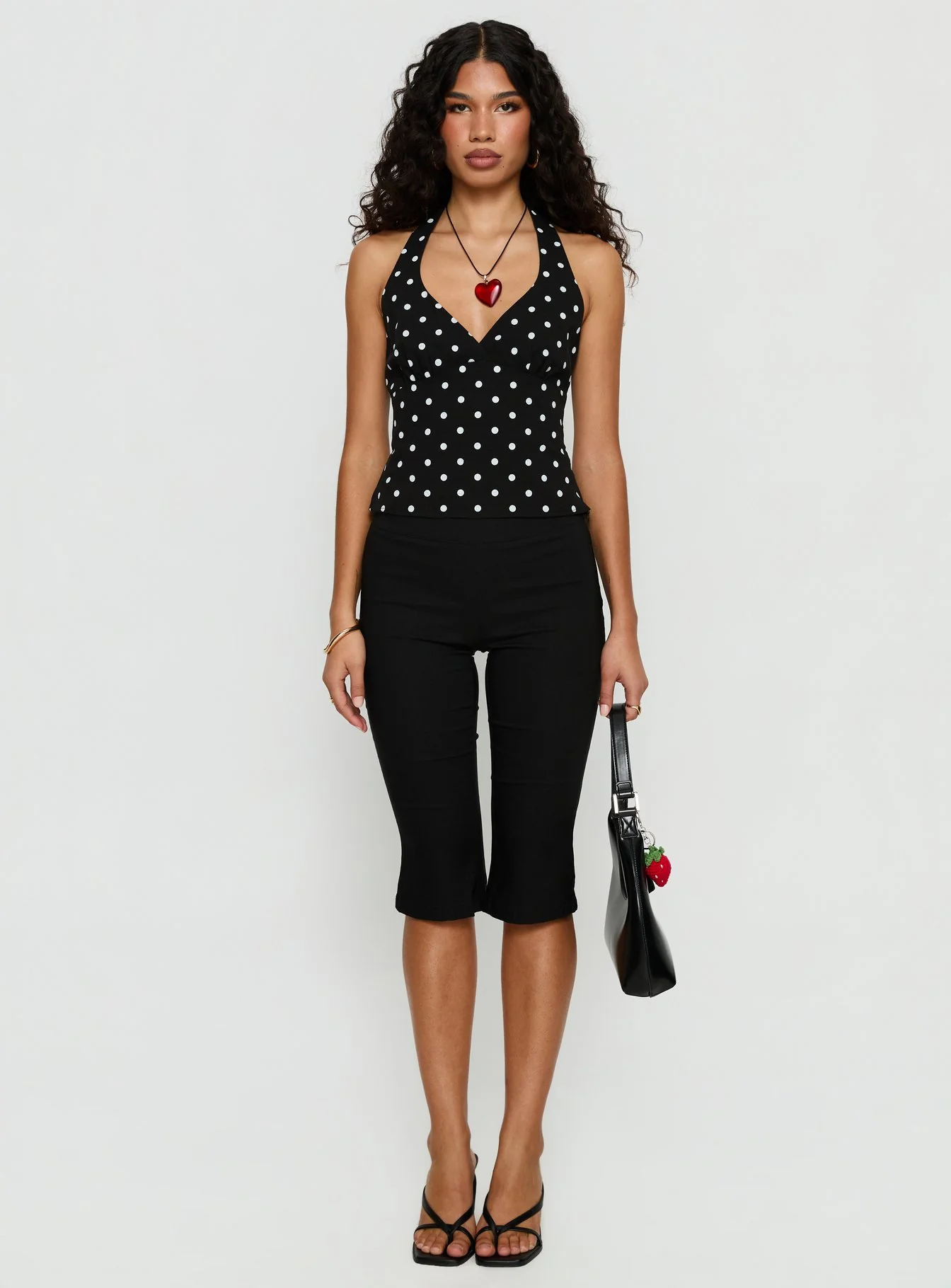 Alter Of Love Halter Top Black Polka - Image 7