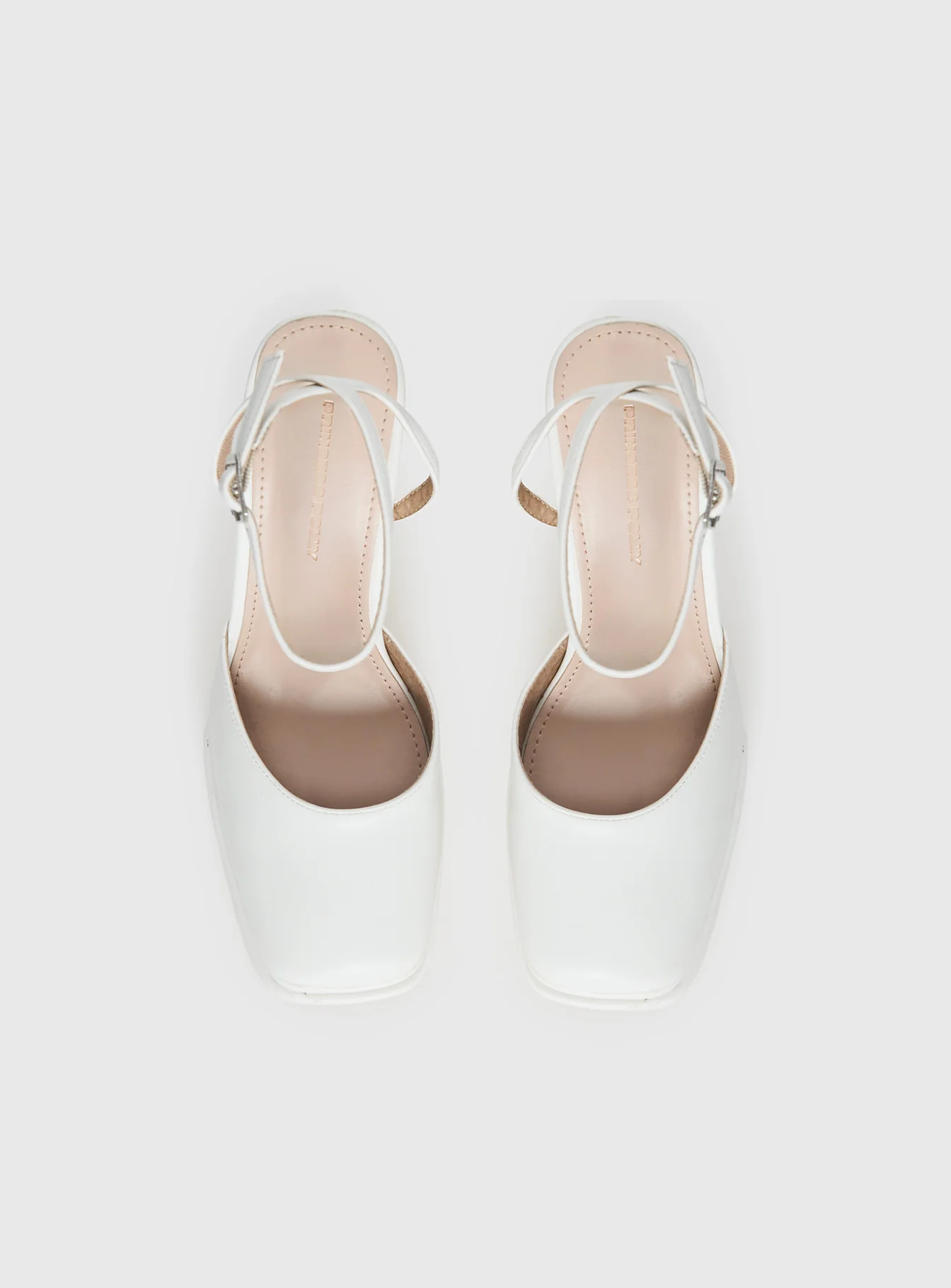 Alto Platform Heels Matte White - Image 6