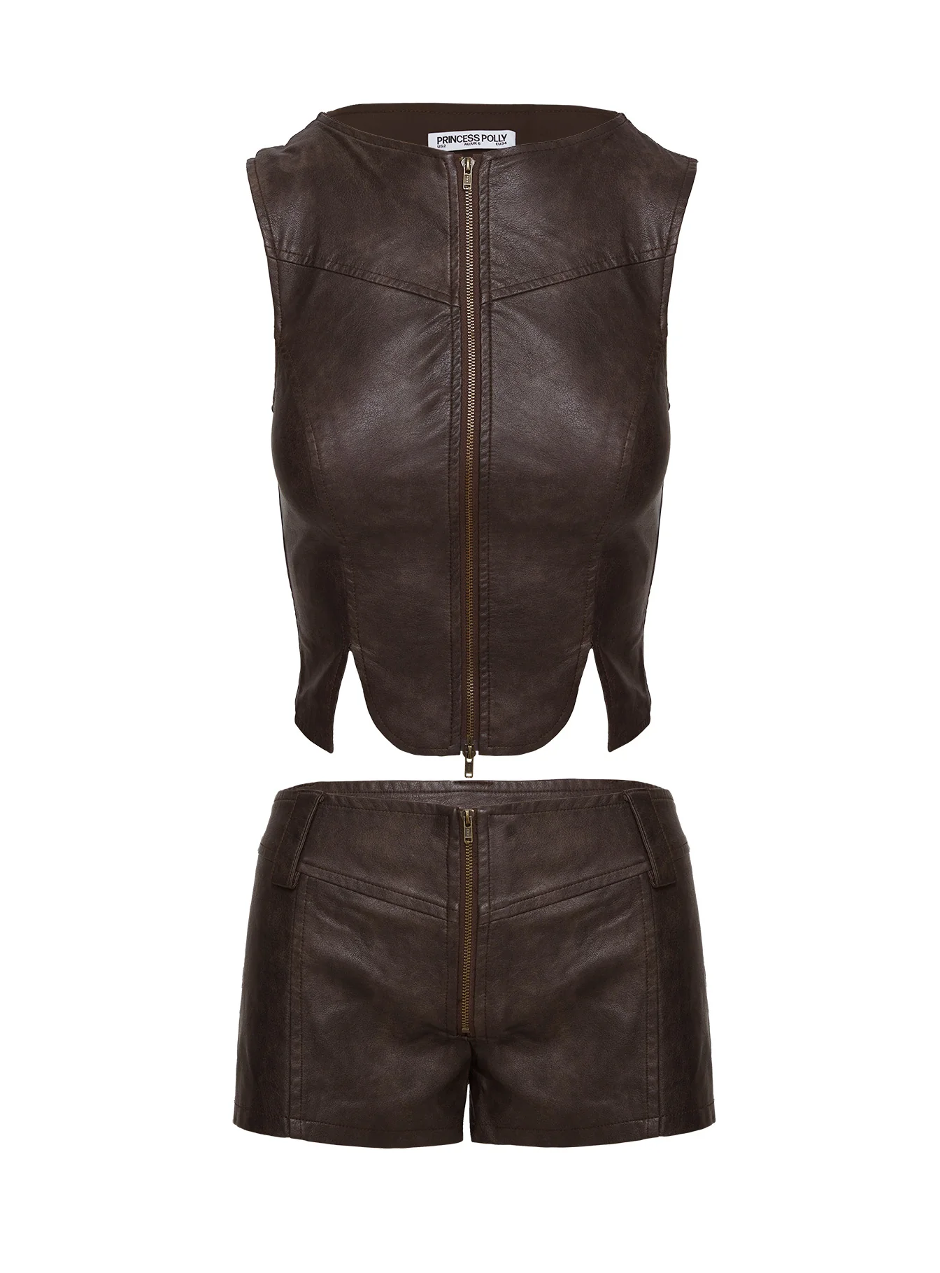 Ambrosie Faux Leather Set Washed Brown - Image 14