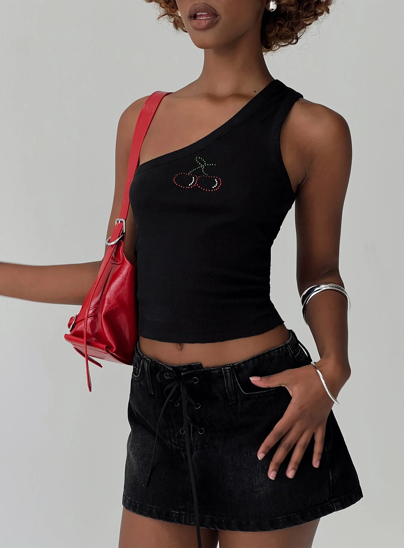 Amethysta Denim Skort Black - Image 8