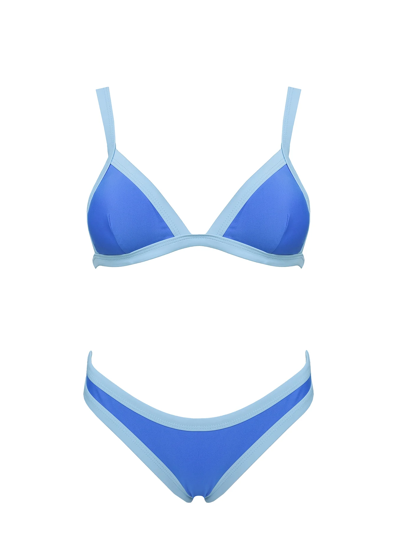 Amiri Contrast Triangle Bikini Top Blue - Image 5
