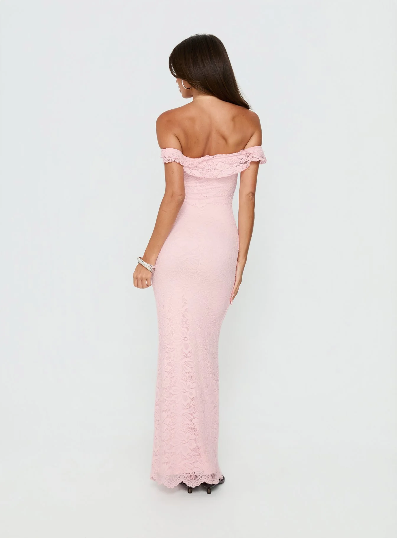 Anabeila Strapless Maxi Dress Pink - Image 4