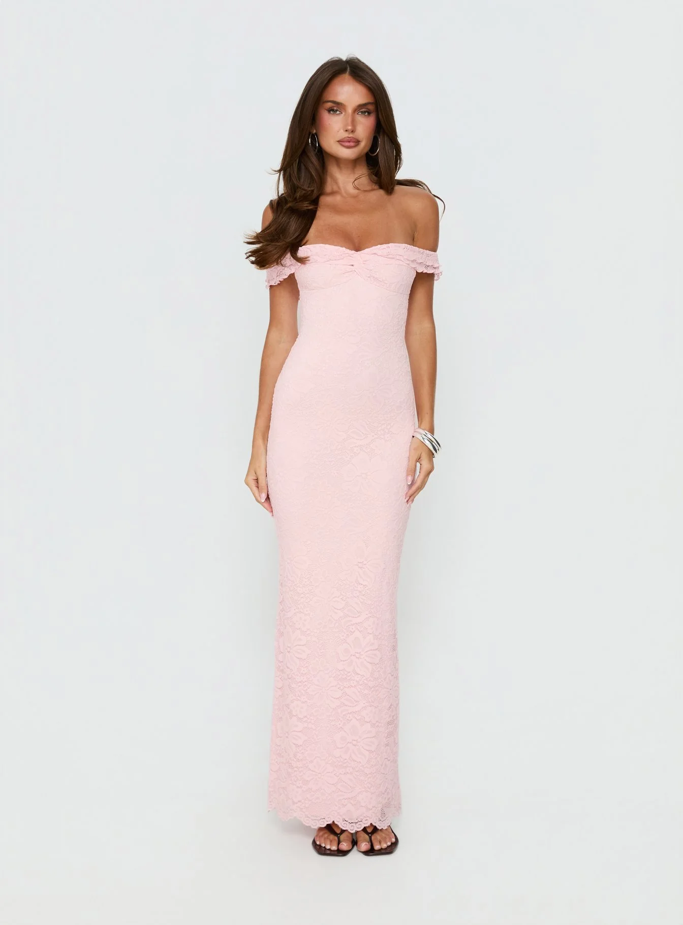 Anabeila Strapless Maxi Dress Pink - Image 6
