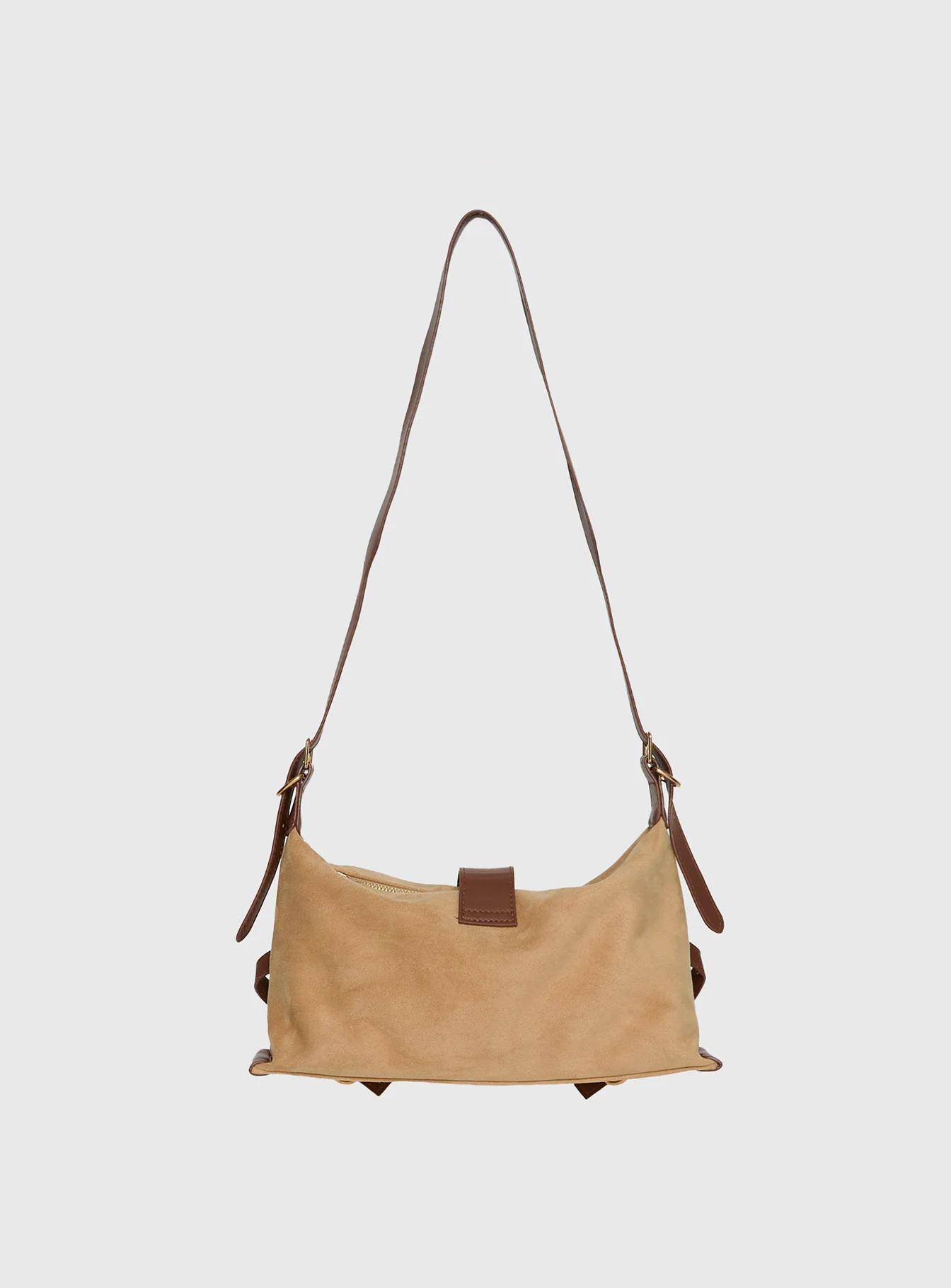 Anatolius Faux Suede Shoulder Bag Brown - Image 4