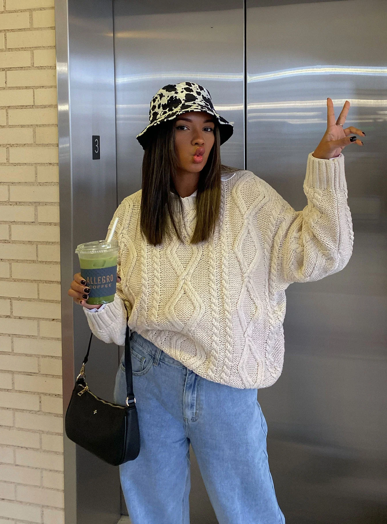 Anaya Oversized Sweater Beige - Image 9