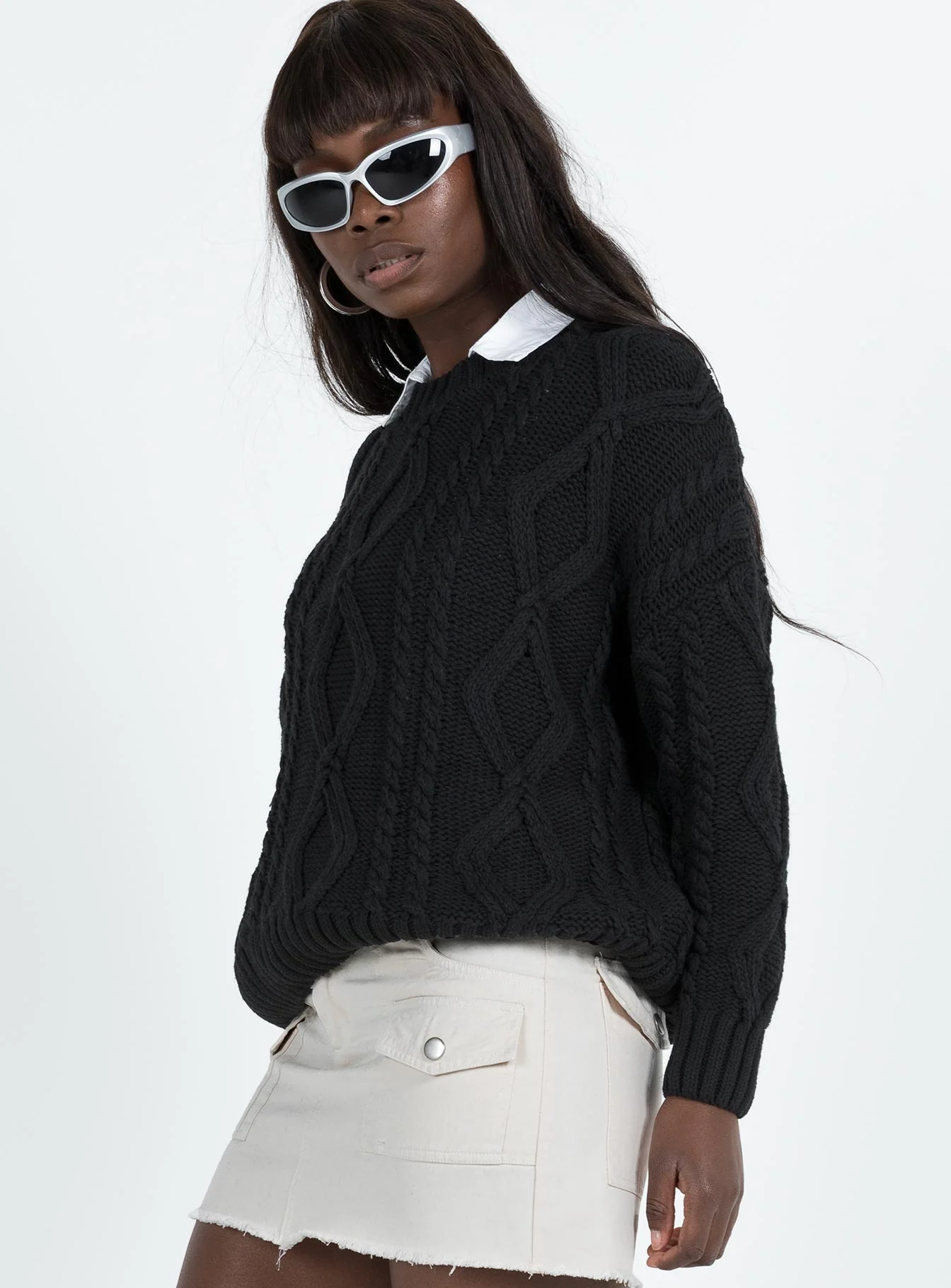 Anaya Oversized Sweater Black - Image 4