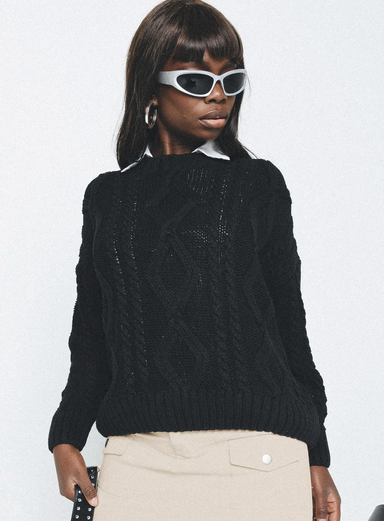Anaya Oversized Sweater Black - Image 7