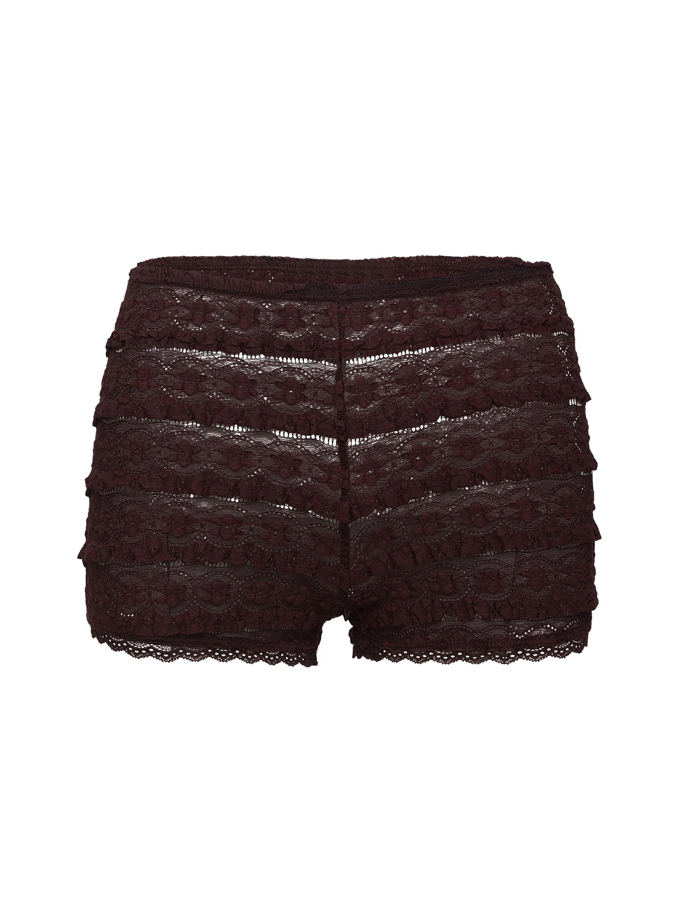 Angelis Lace Shorts Chocolate - Image 10