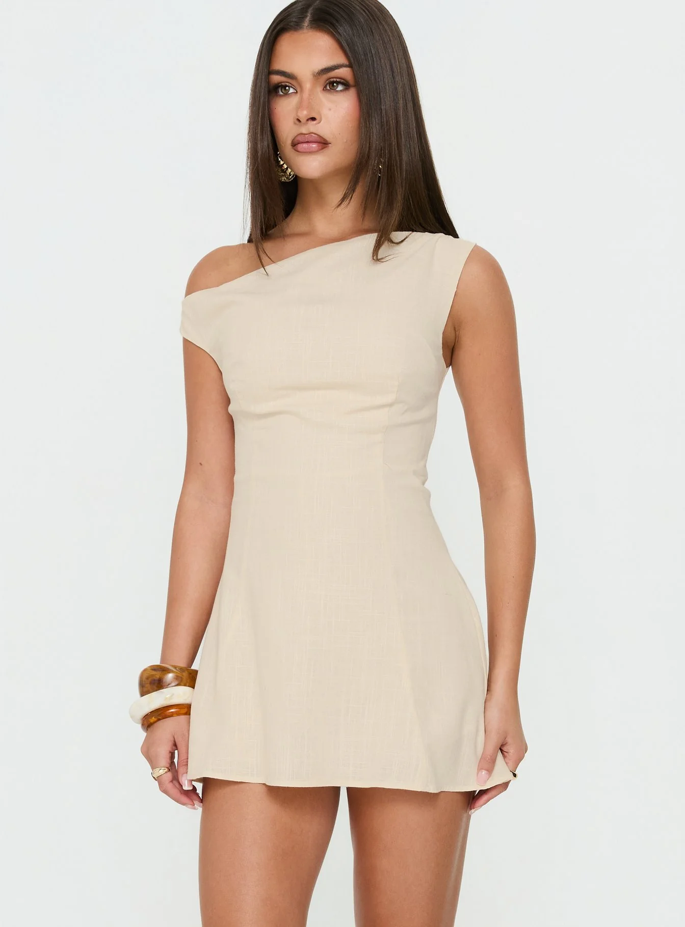 Anjela Off Shoulder Romper Oat - Image 2