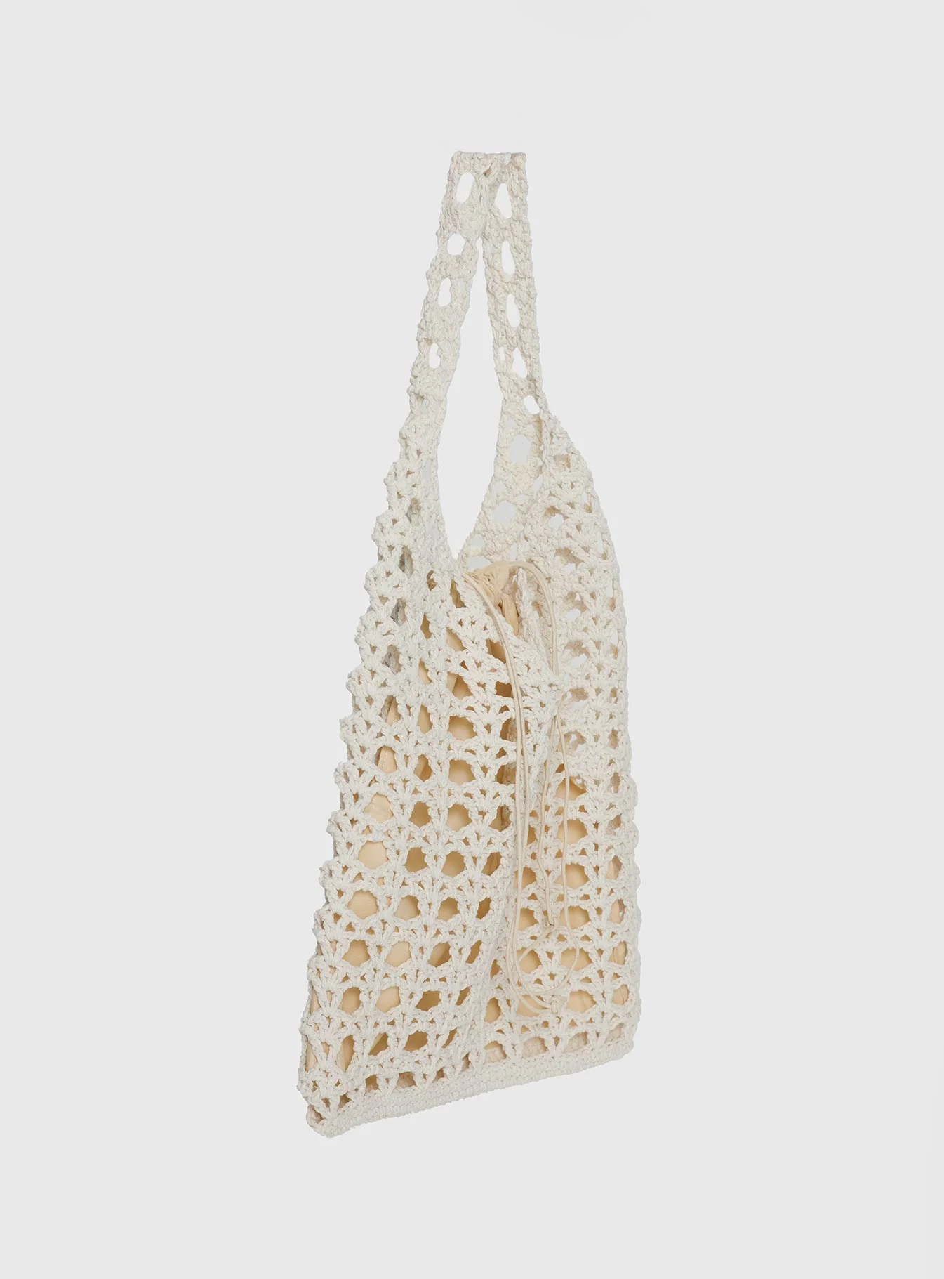 Annalissa Crochet Tote Bag White - Image 3