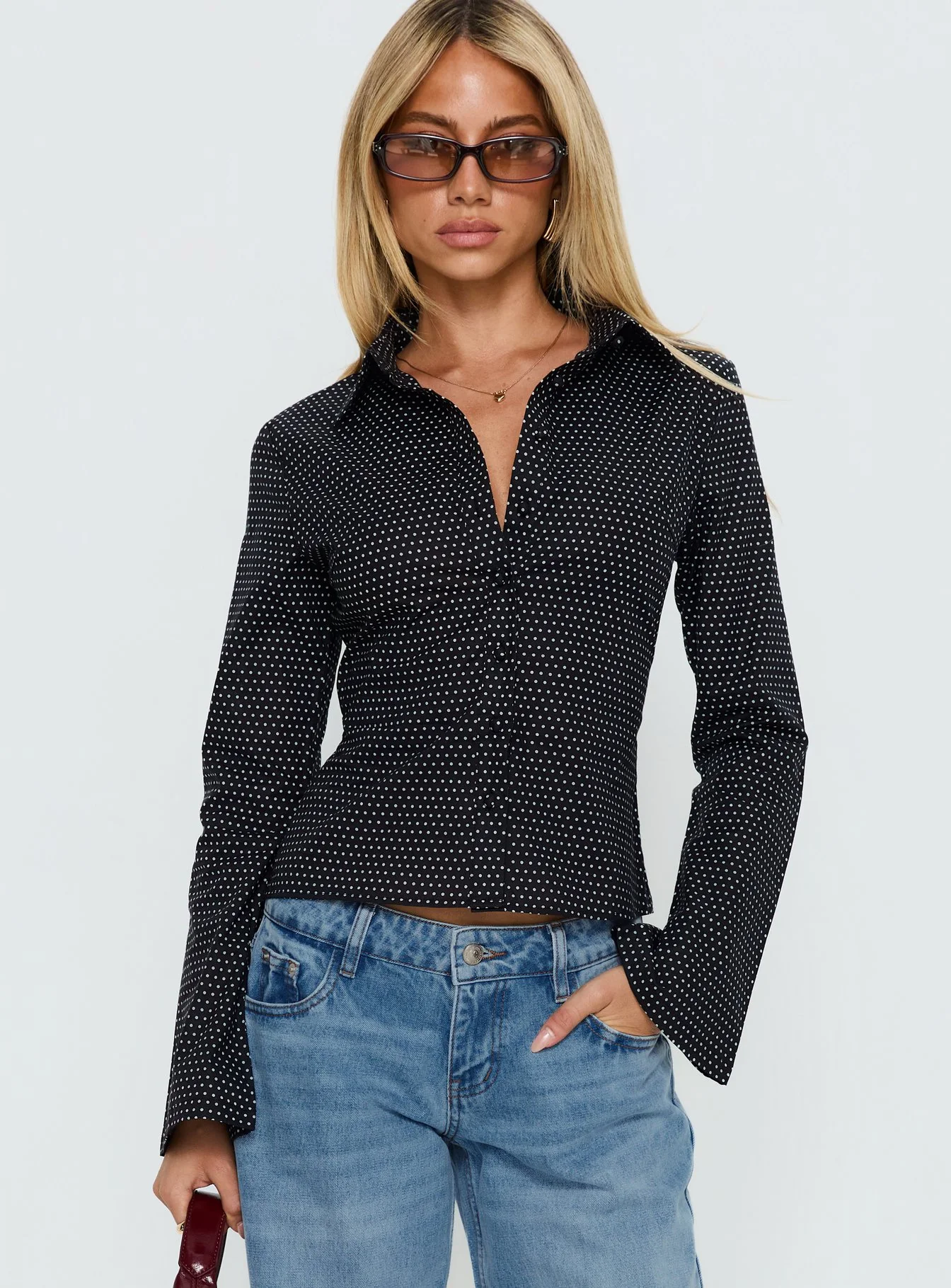 Anni Shirt Black Polka - Image 2