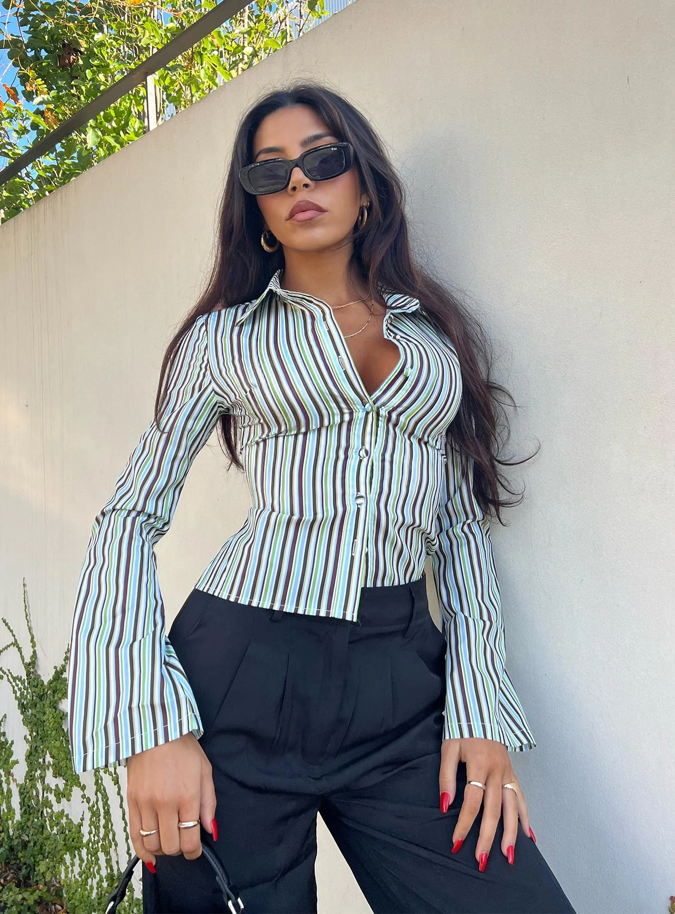Anni Stripe Shirt Multi - Image 10