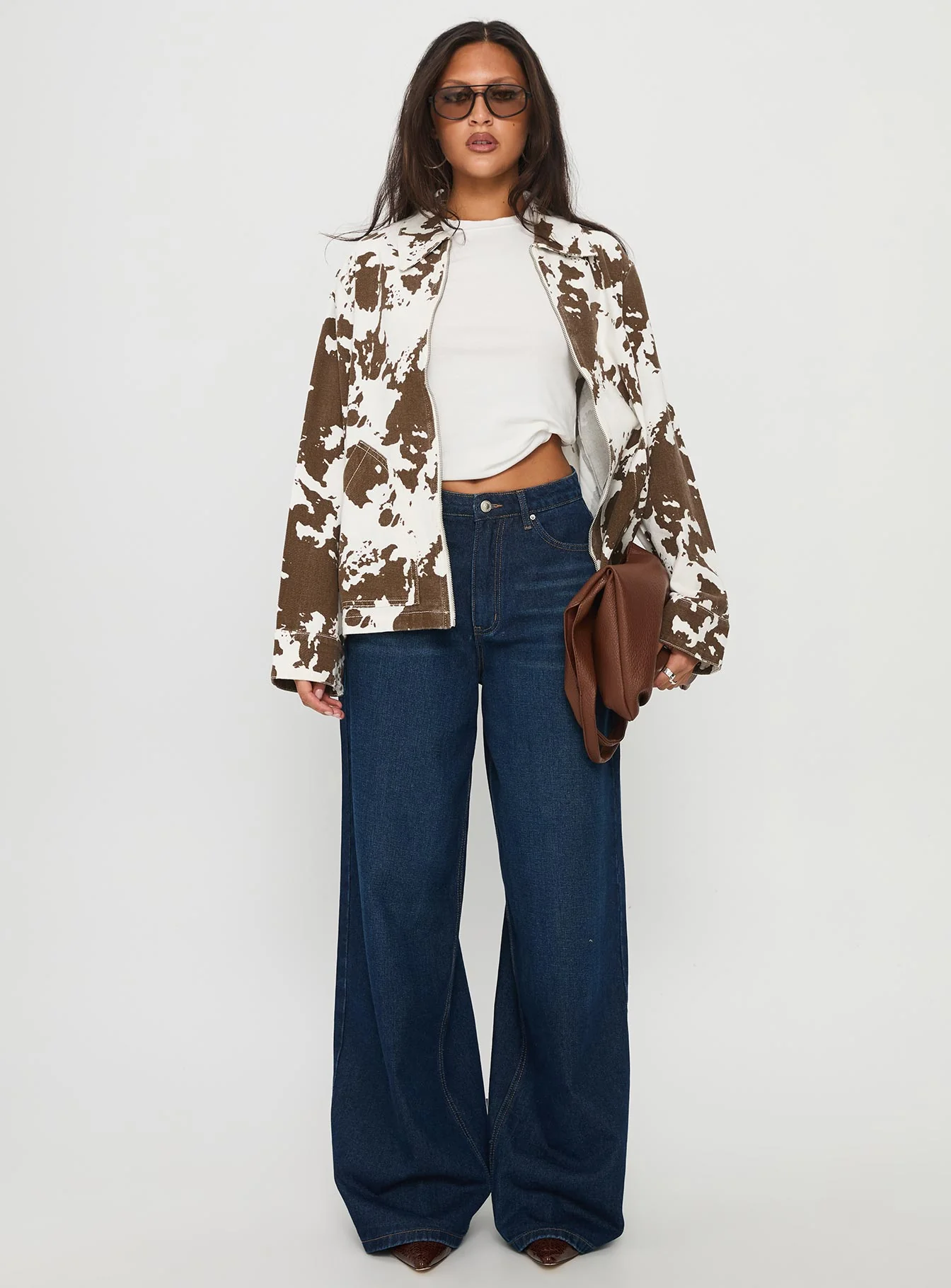 Another Life Zip Through Jacket Cow - Image 8