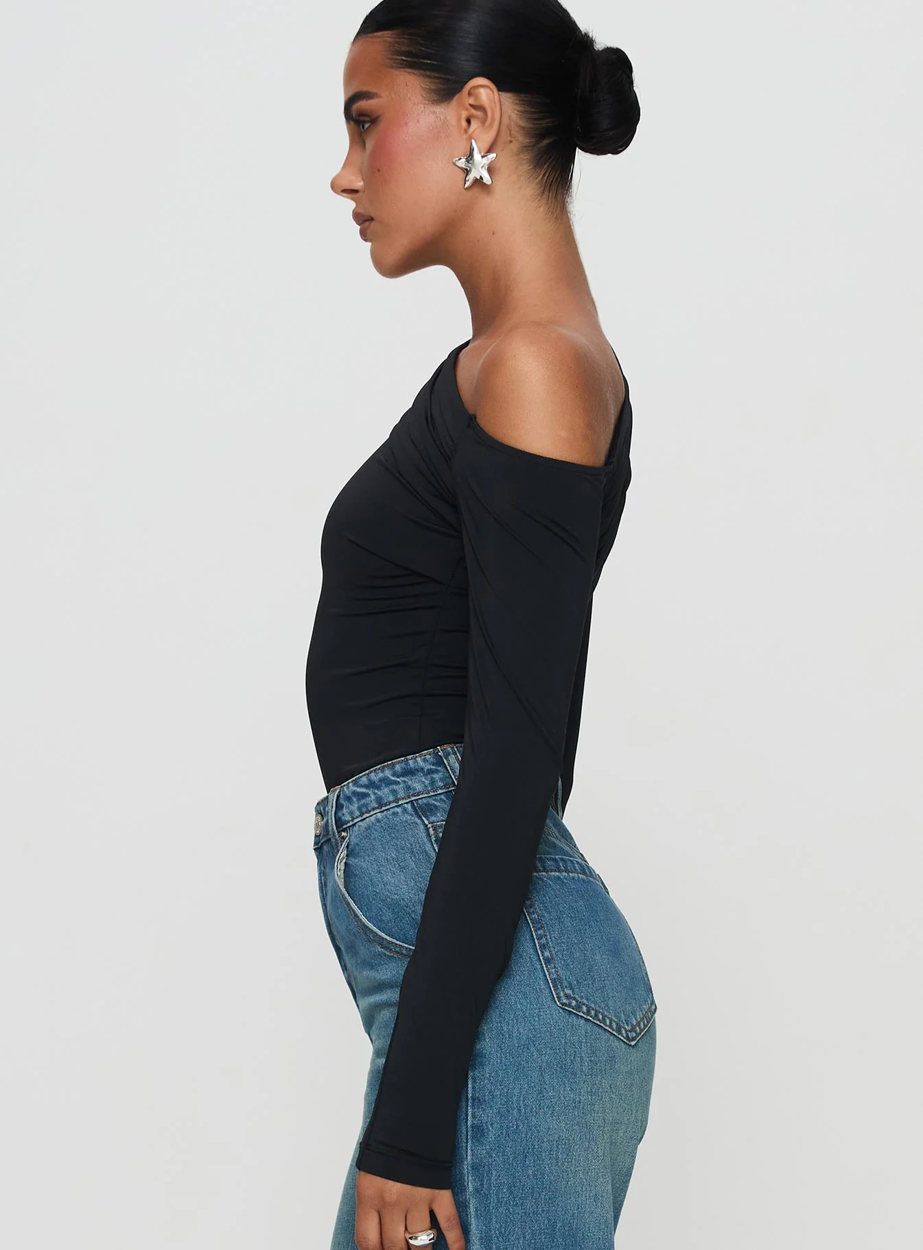 Antilles One Shoulder Bodysuit Black - Image 4
