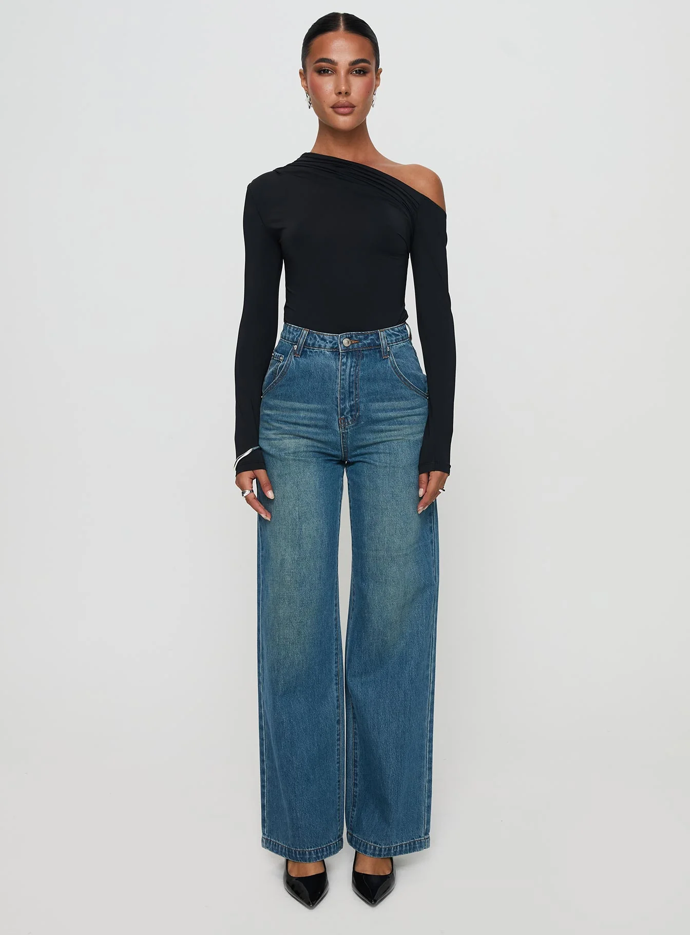 Antilles One Shoulder Bodysuit Black - Image 7