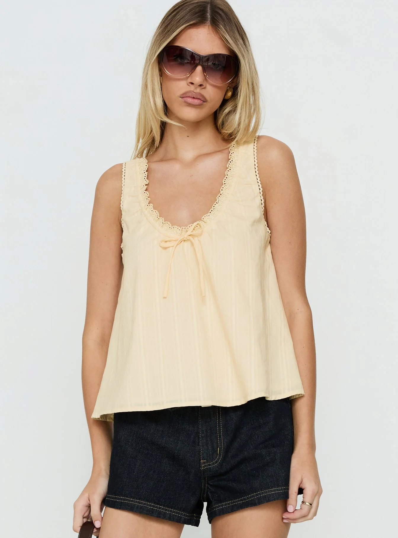 Antiquity Babydoll Top Butter Yellow - Image 2