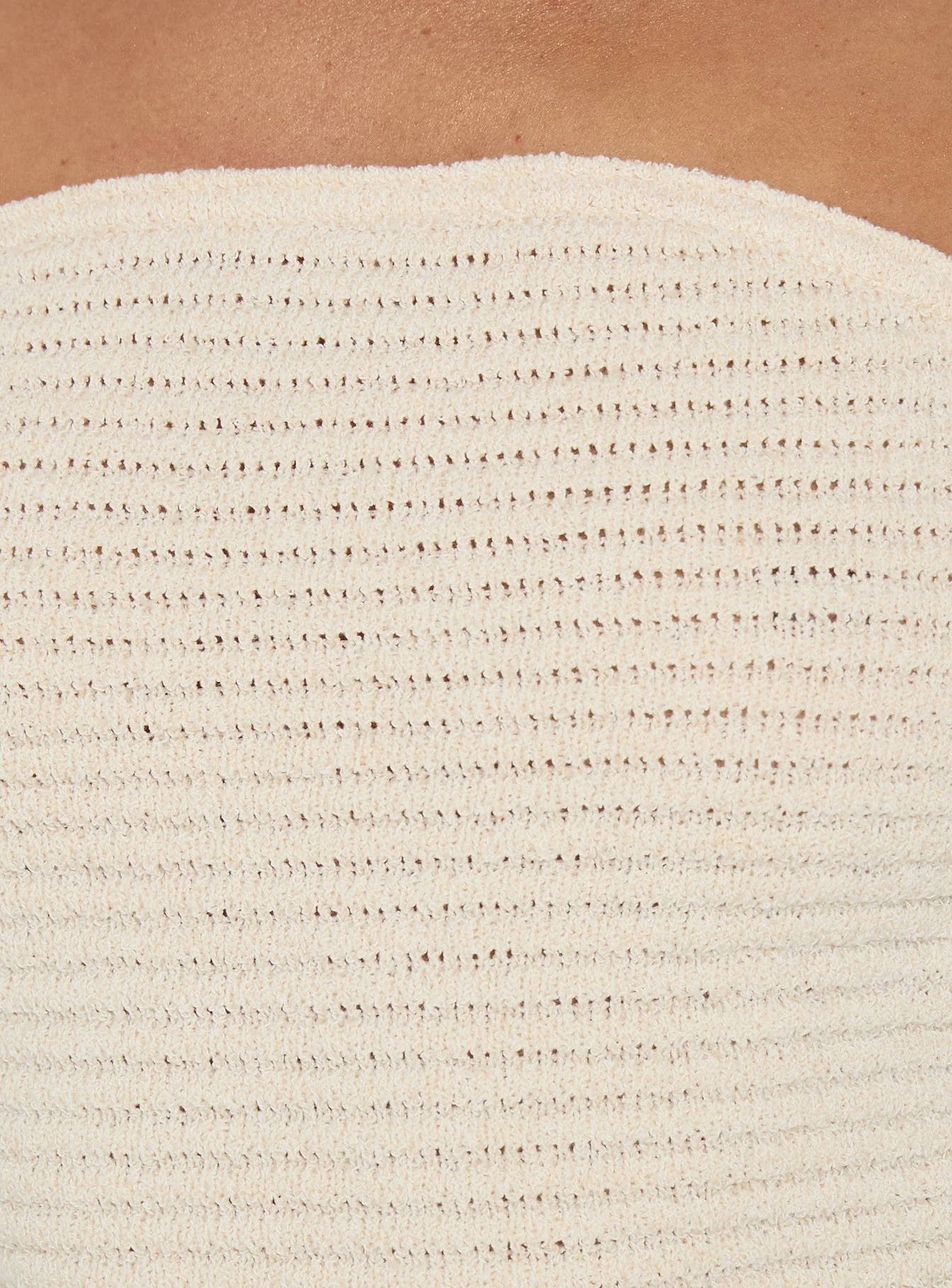 Antonie Strapless Textured Mini Dress Cream - Image 6