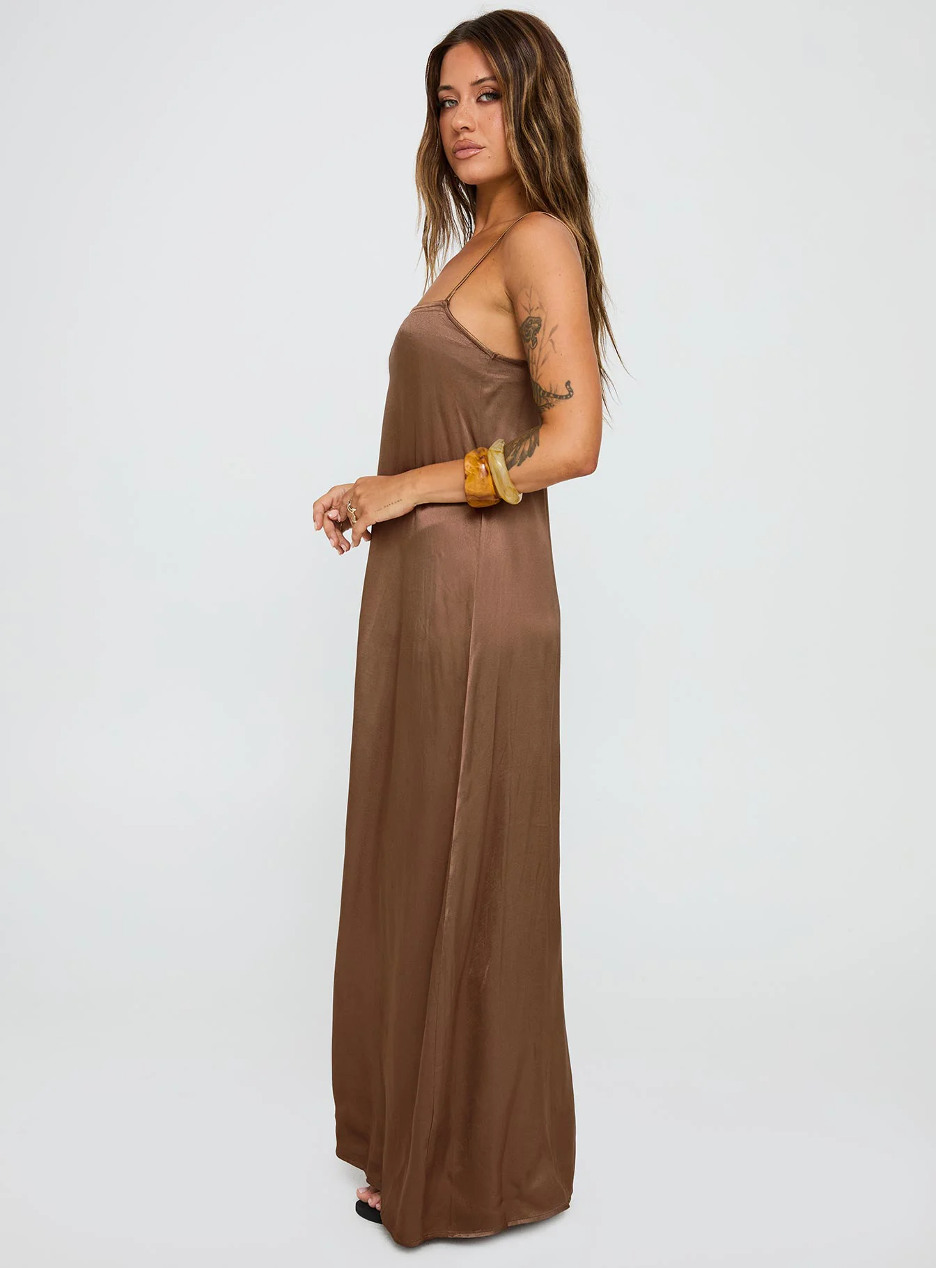 Apple Cider Maxi Dress Brown - Image 4