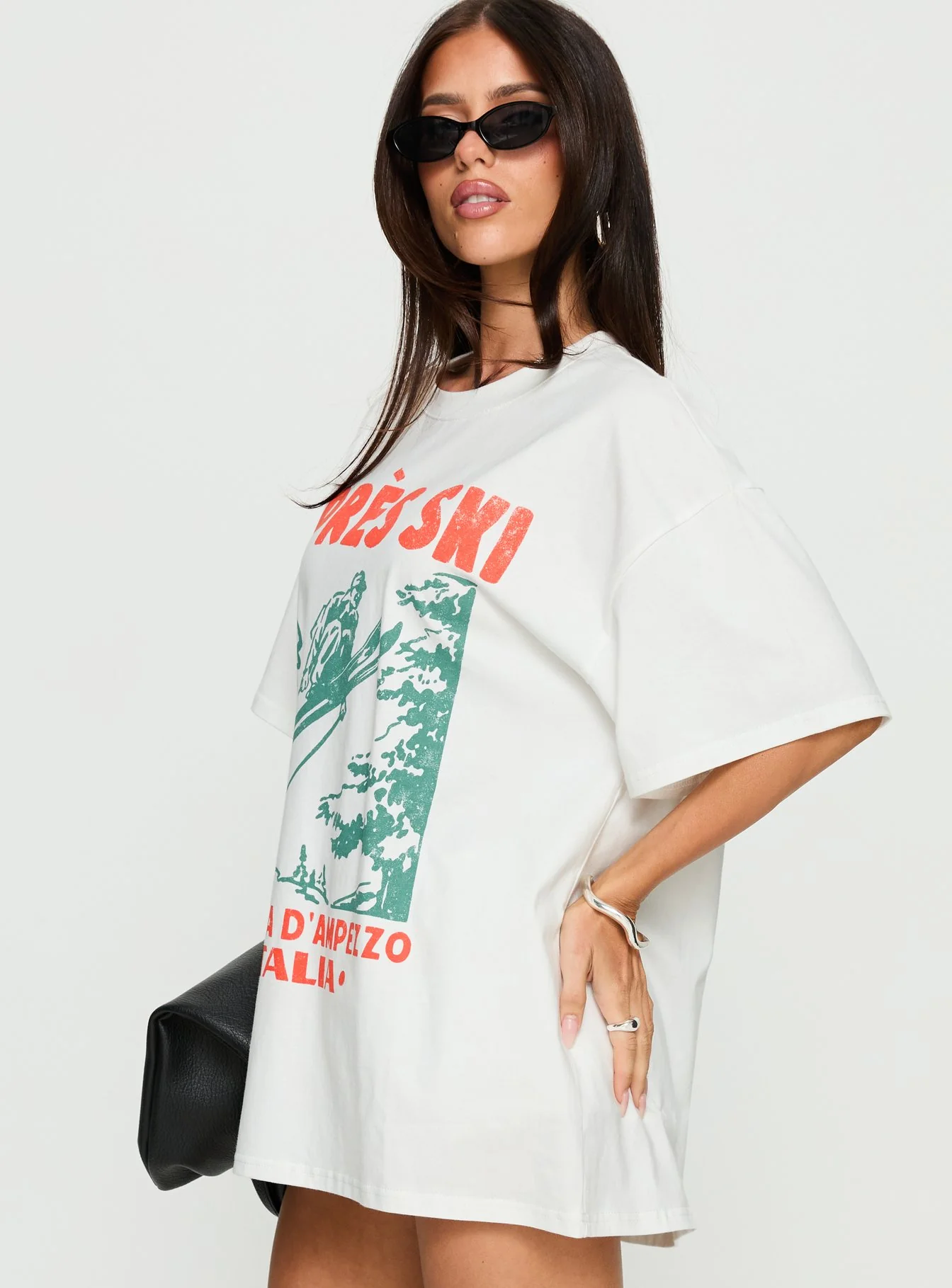 Apres Ski Italia Oversized Graphic Top White - Image 4