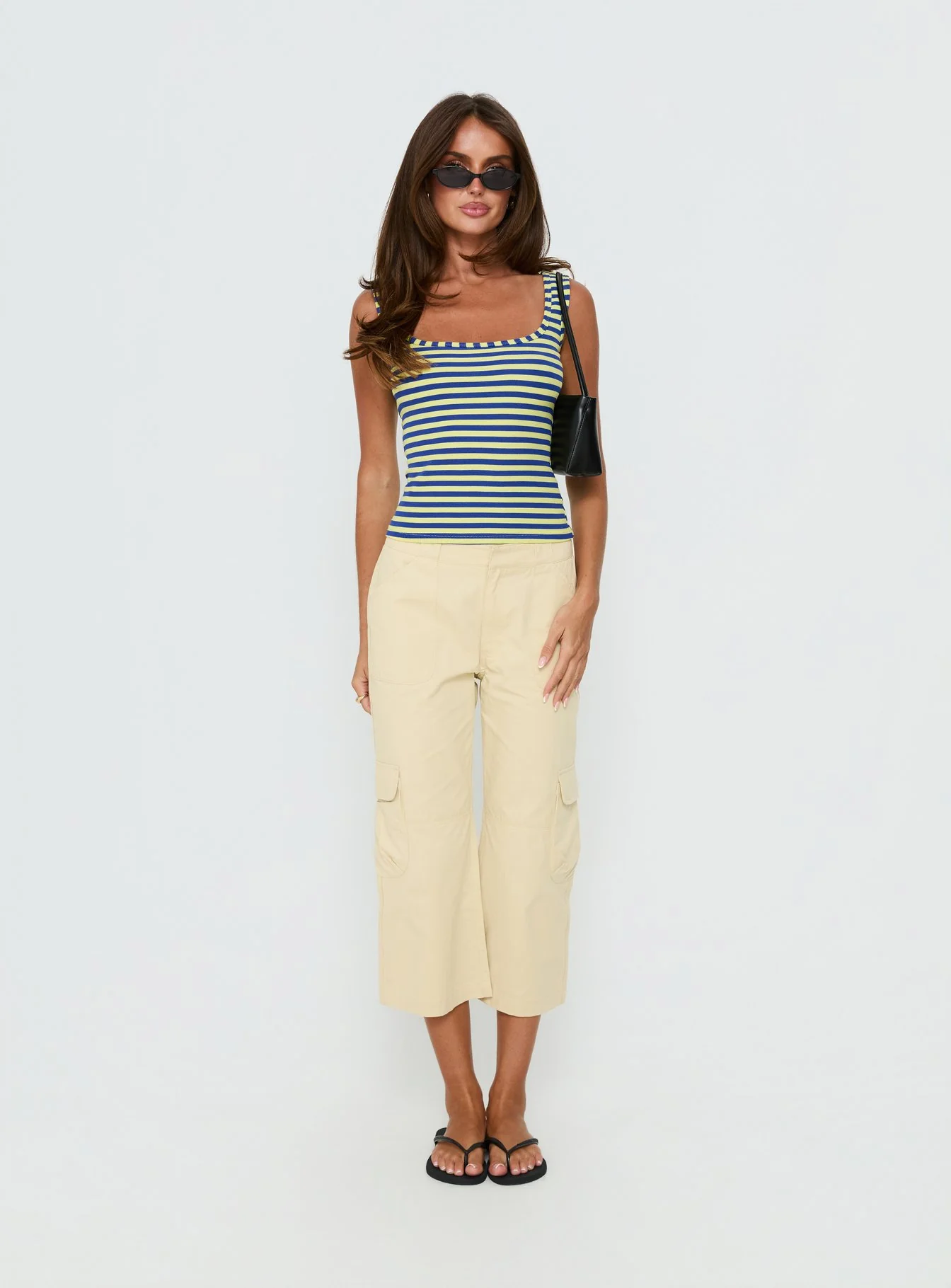Arivelle Tank Top Blue / Yellow Stripe - Image 7